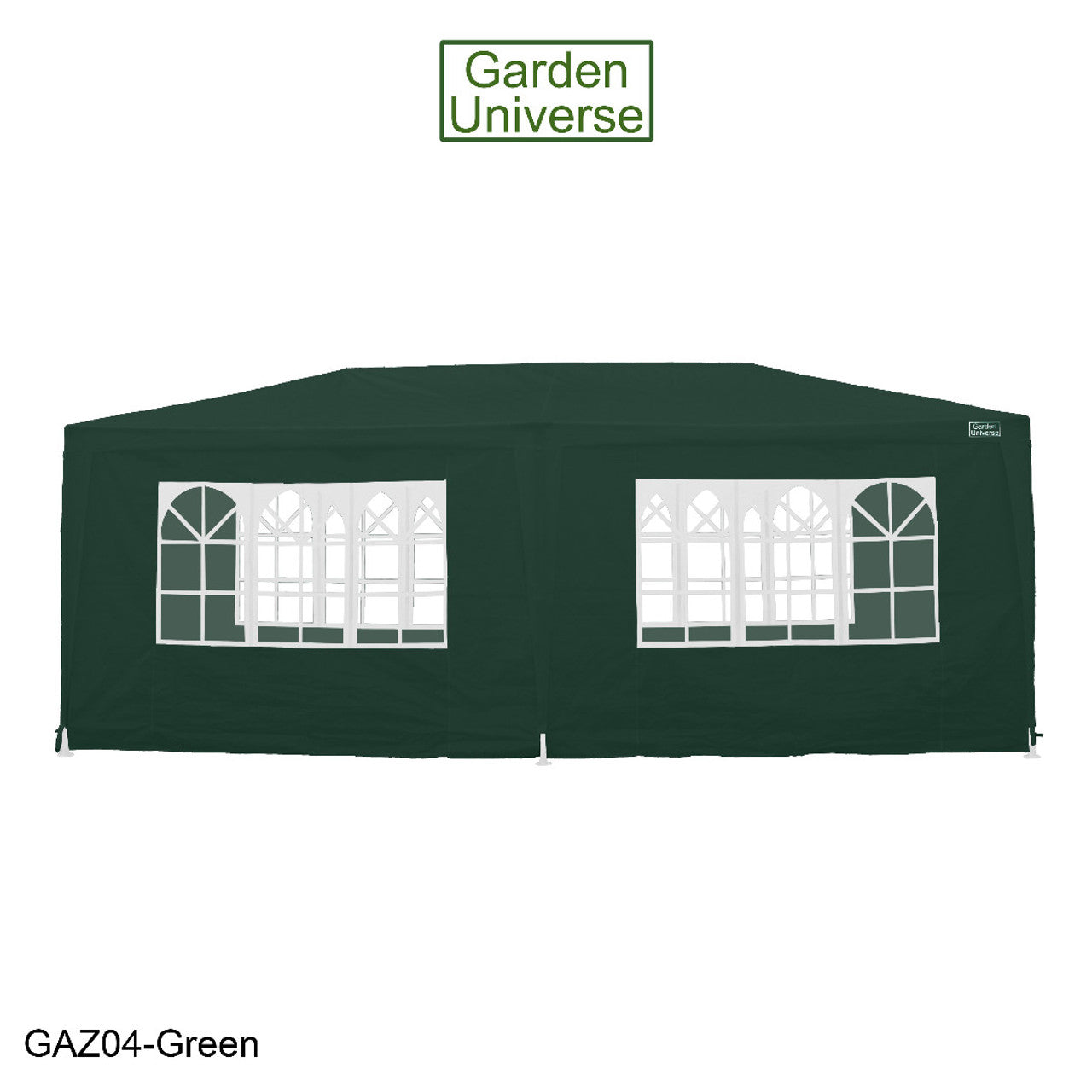 Gazebo 3m x 6m Party Tent with Four Walls Steel Frame XL Marquee - GAZ04-Green