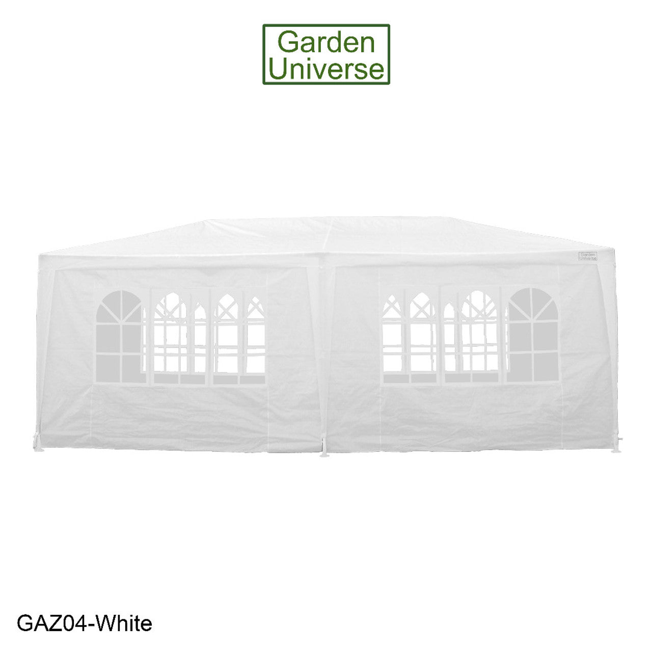 Gazebo 3m x 6m Party Tent with Four Walls Steel Frame XL Marquee - GAZ04-White