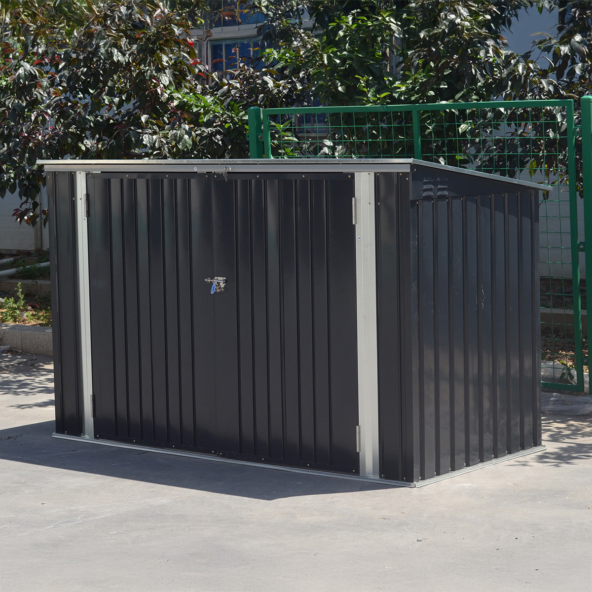 Bicycle Store 3 Wheelie Bin Storage Bike Shed by Garden Universe Grey Secure