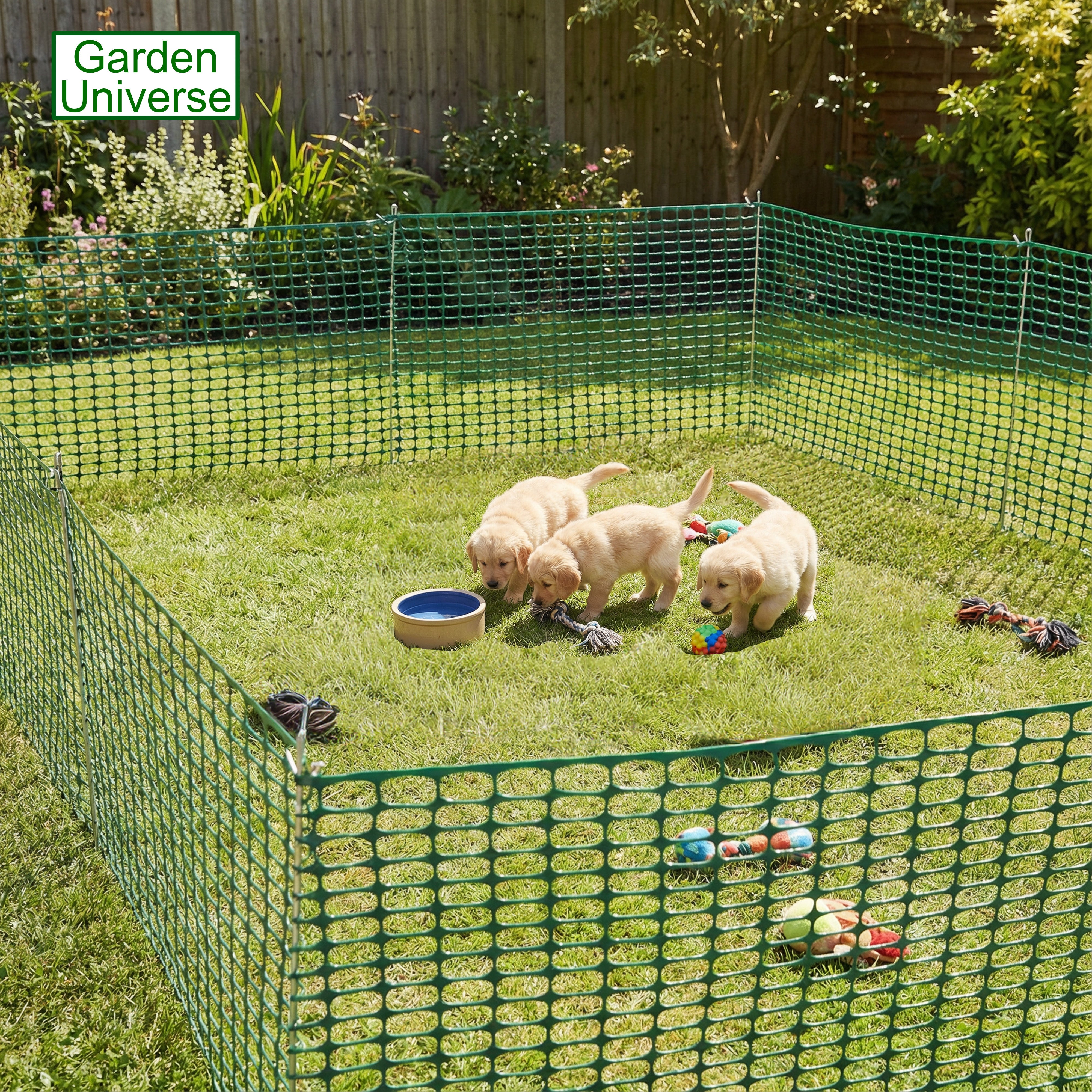 Garden Universe Barrier Fencing Green 1 x Roll H 1m x L 25m Temporary Garden Fence Netting WBF02