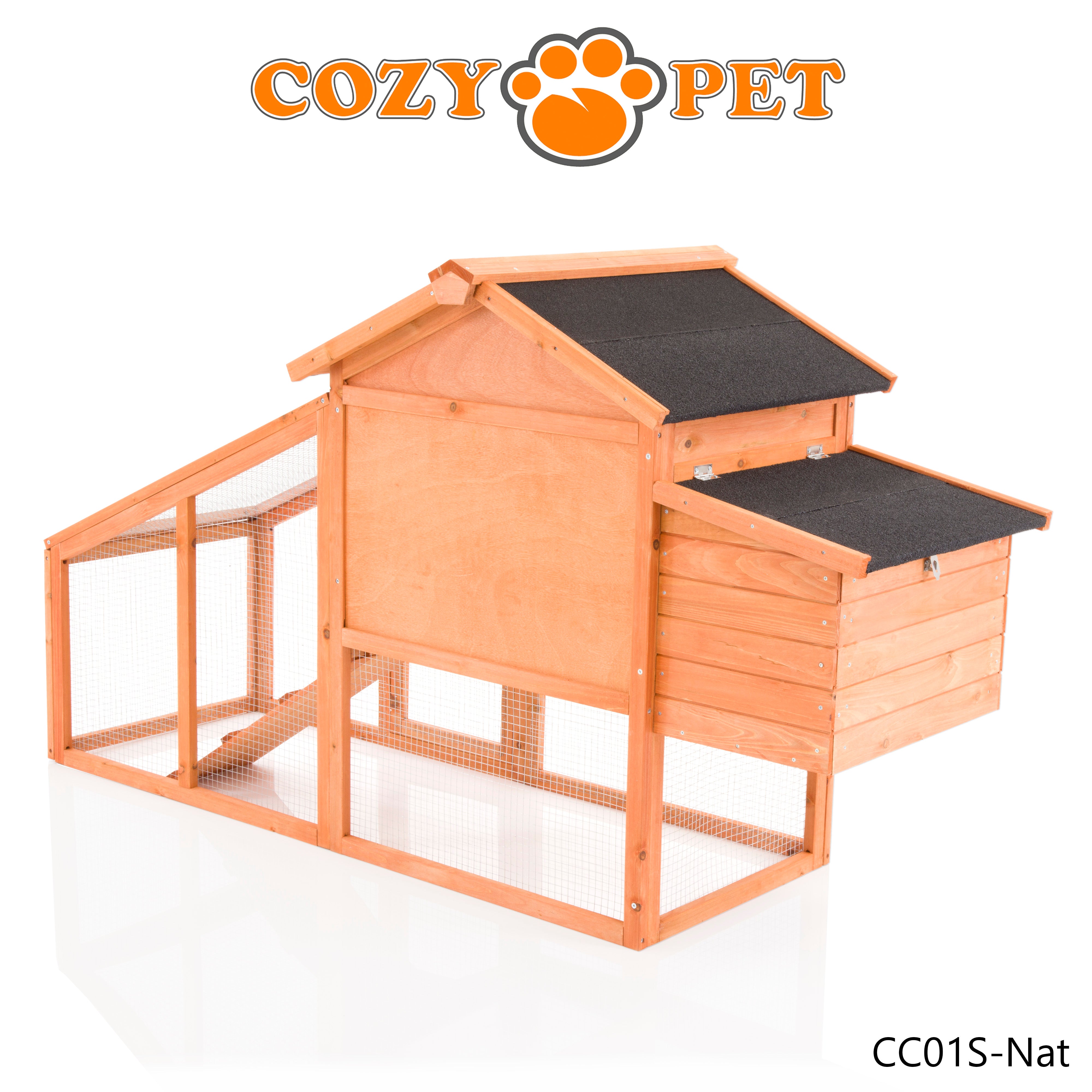 Chicken Coop, Hen House, Rabbit Hutch, Model CC01S-Nat