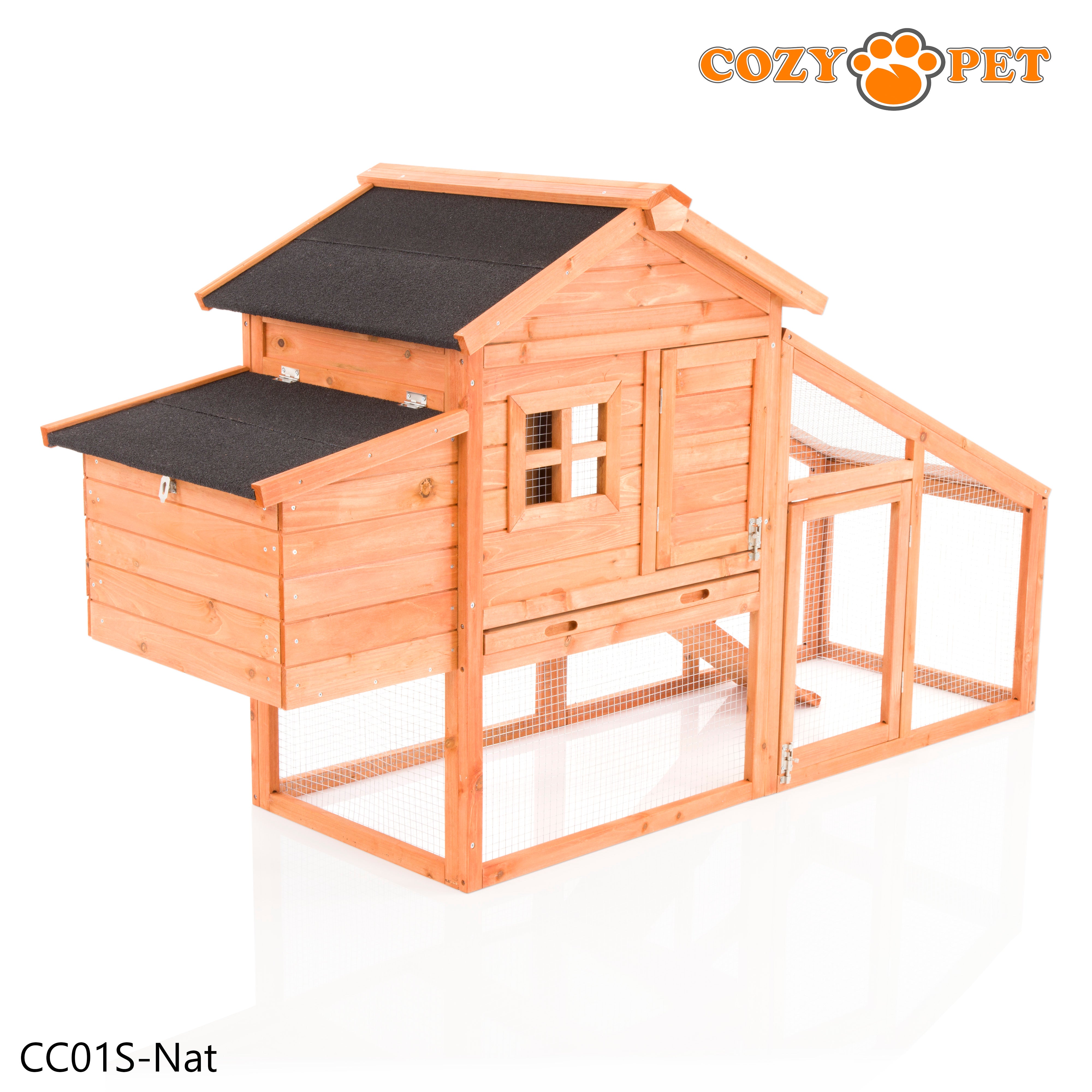 Chicken Coop, Hen House, Rabbit Hutch, Model CC01S-Nat