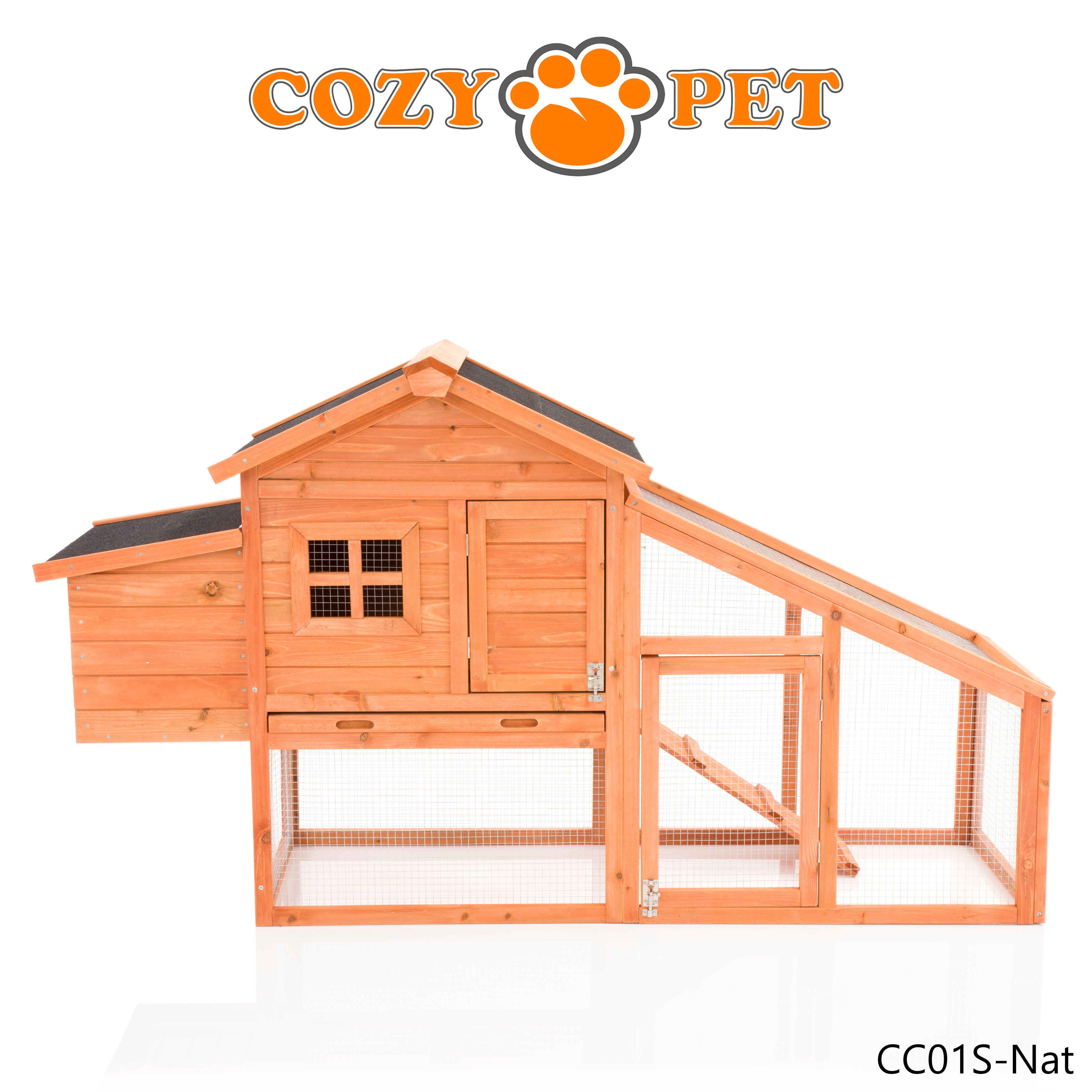 Chicken Coop, Hen House, Rabbit Hutch, Model CC01S-Nat