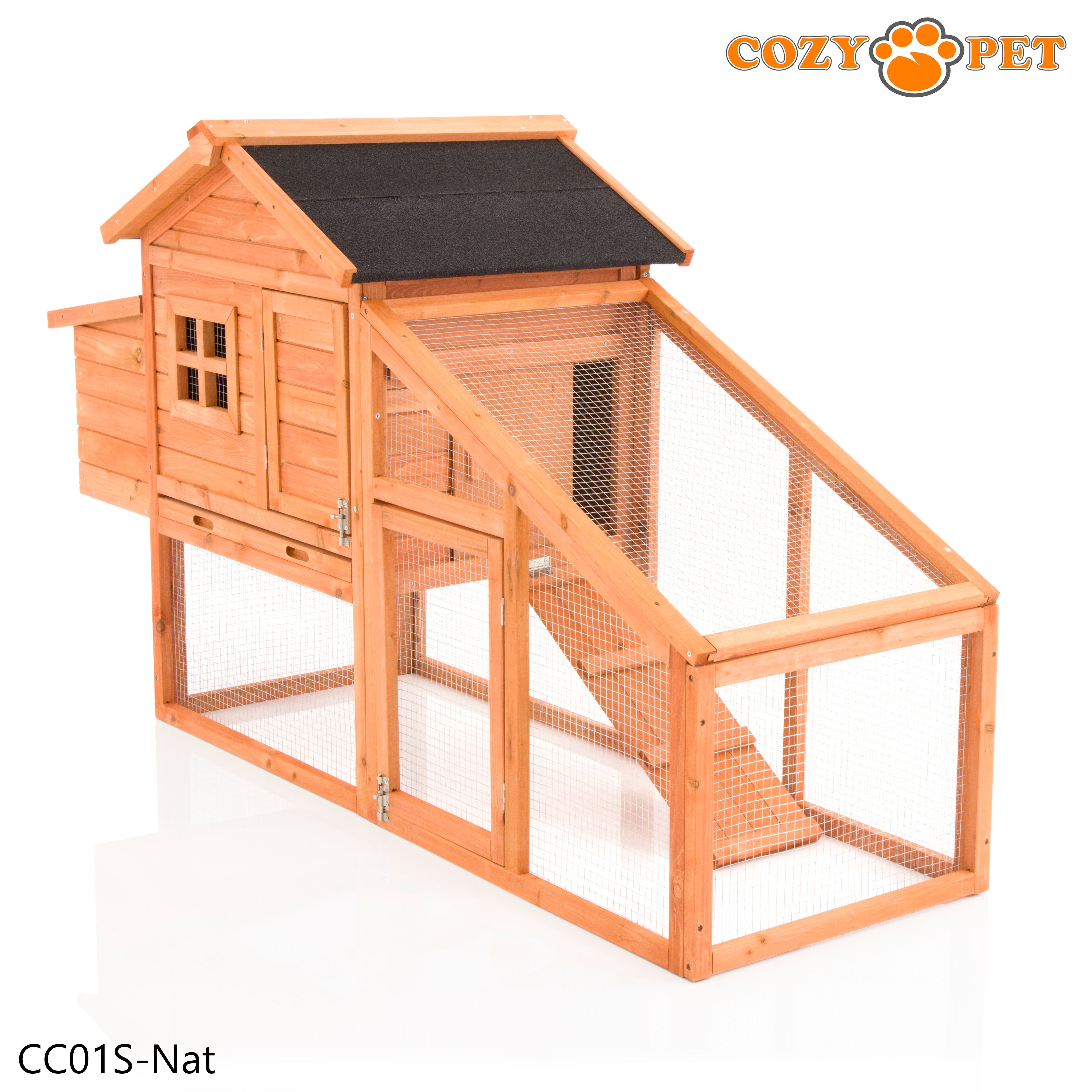 Chicken Coop, Hen House, Rabbit Hutch, Model CC01S-Nat