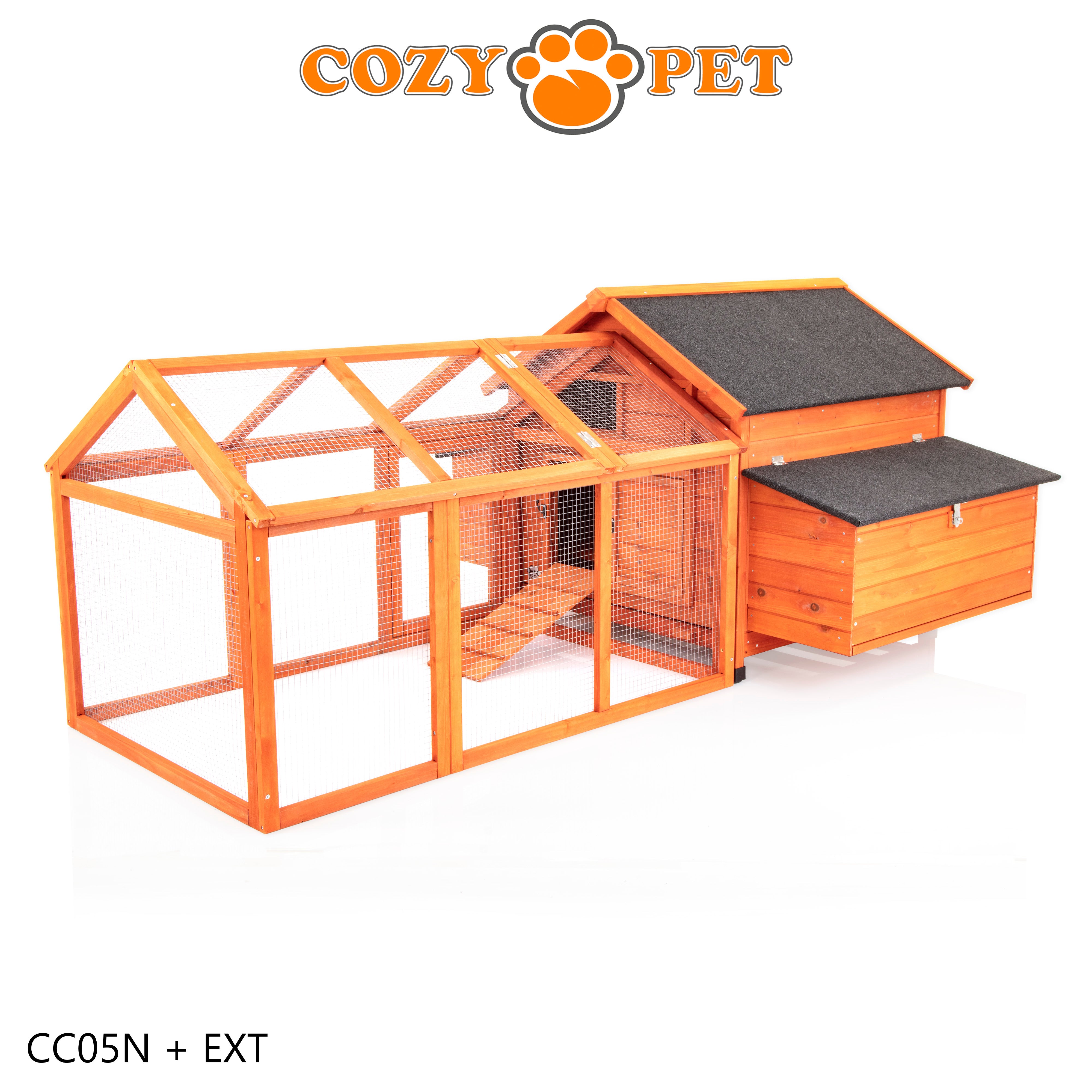 Chicken Coop, Hen House, XL Size with Extension, Model CC05N + CC05N-Ext