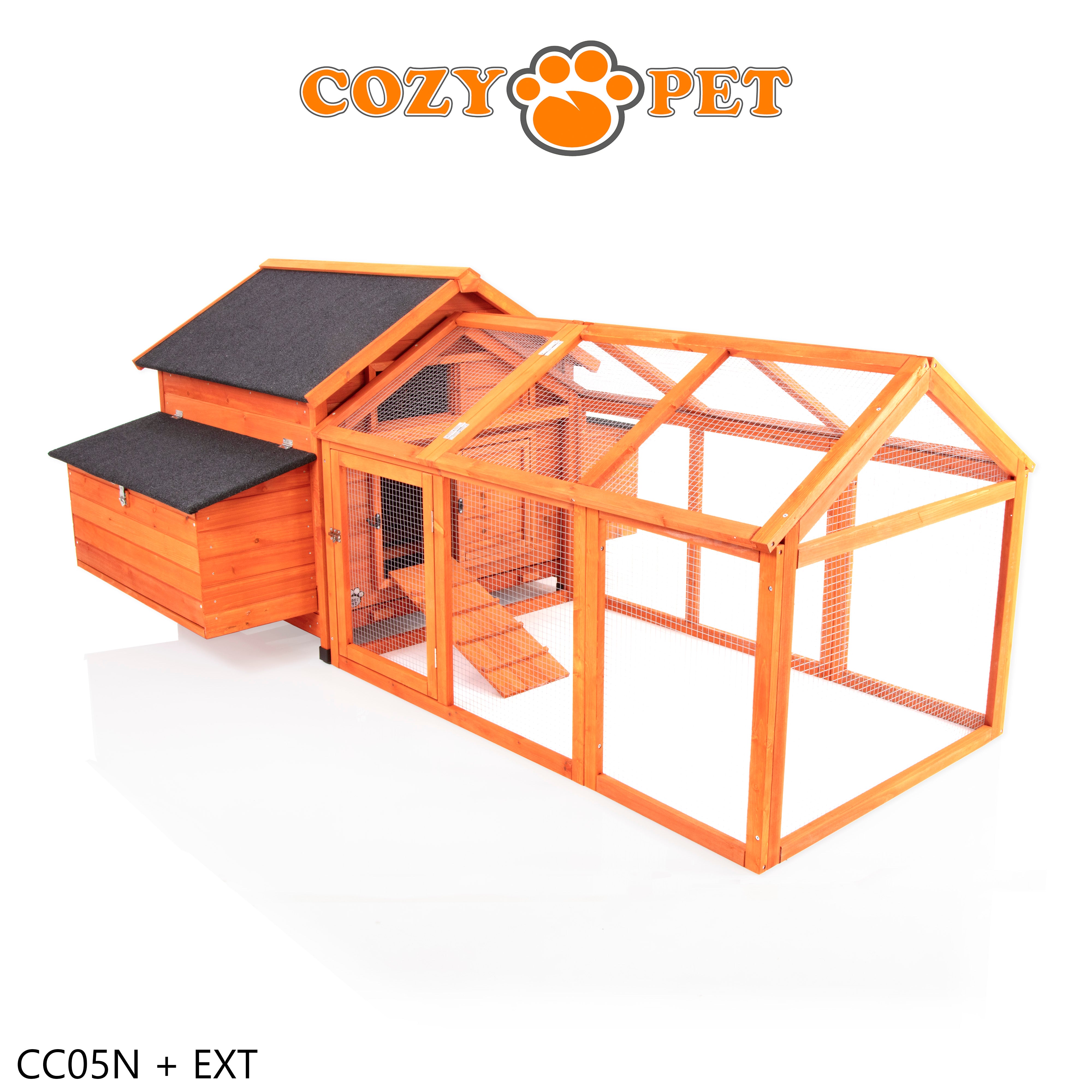 Chicken Coop, Hen House, XL Size with Extension, Model CC05N + CC05N-Ext