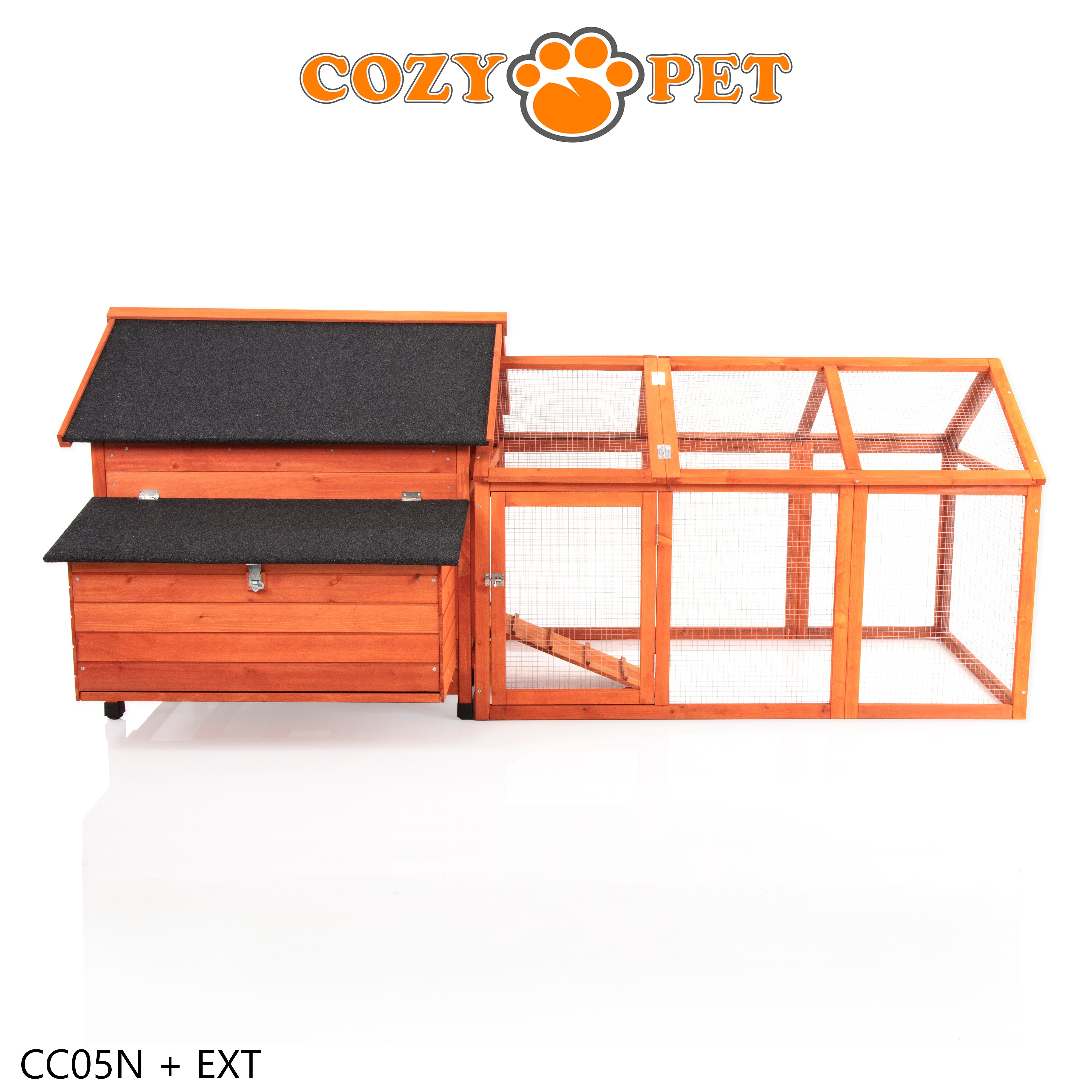 Chicken Coop, Hen House, XL Size with Extension, Model CC05N + CC05N-Ext