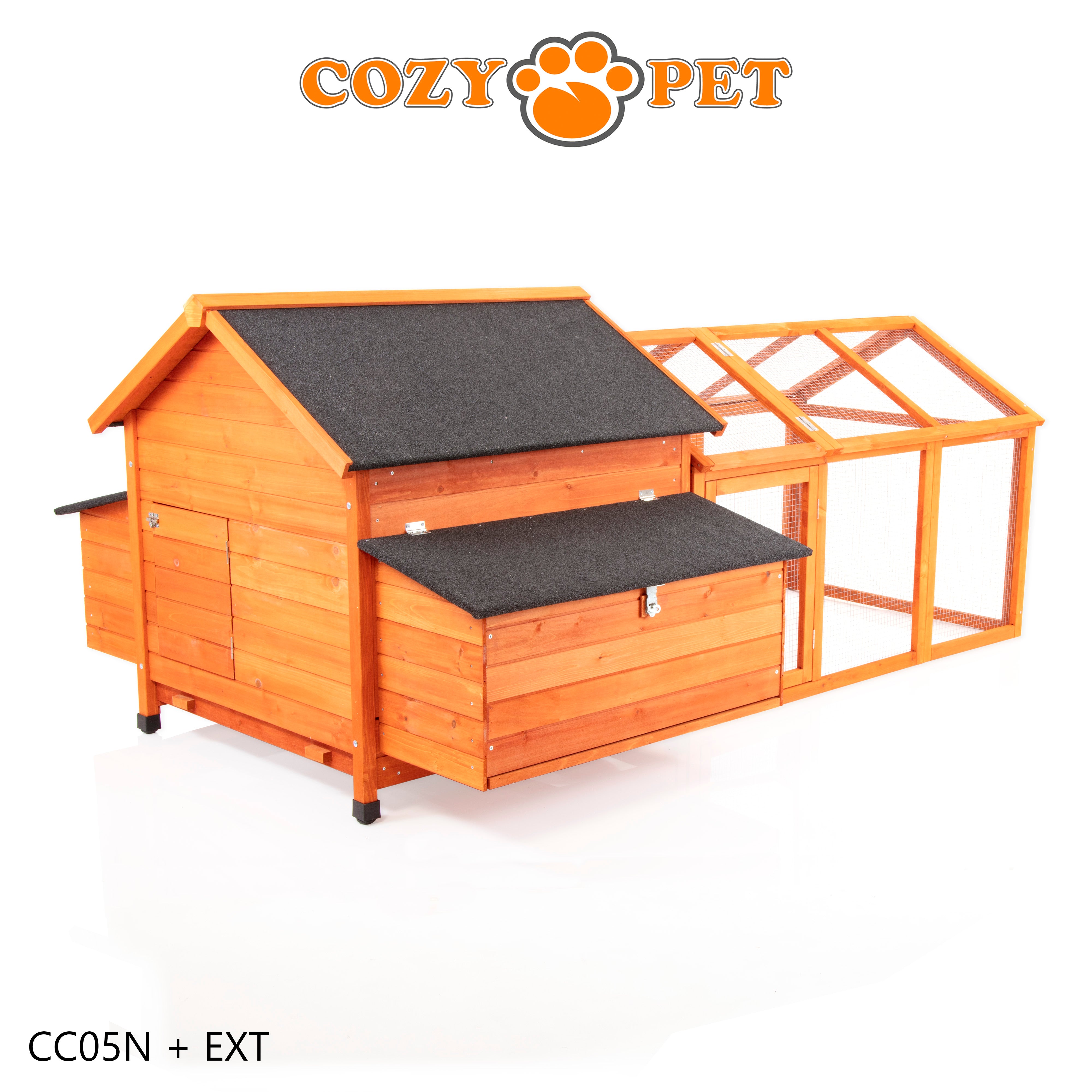 Chicken Coop, Hen House, XL Size with Extension, Model CC05N + CC05N-Ext