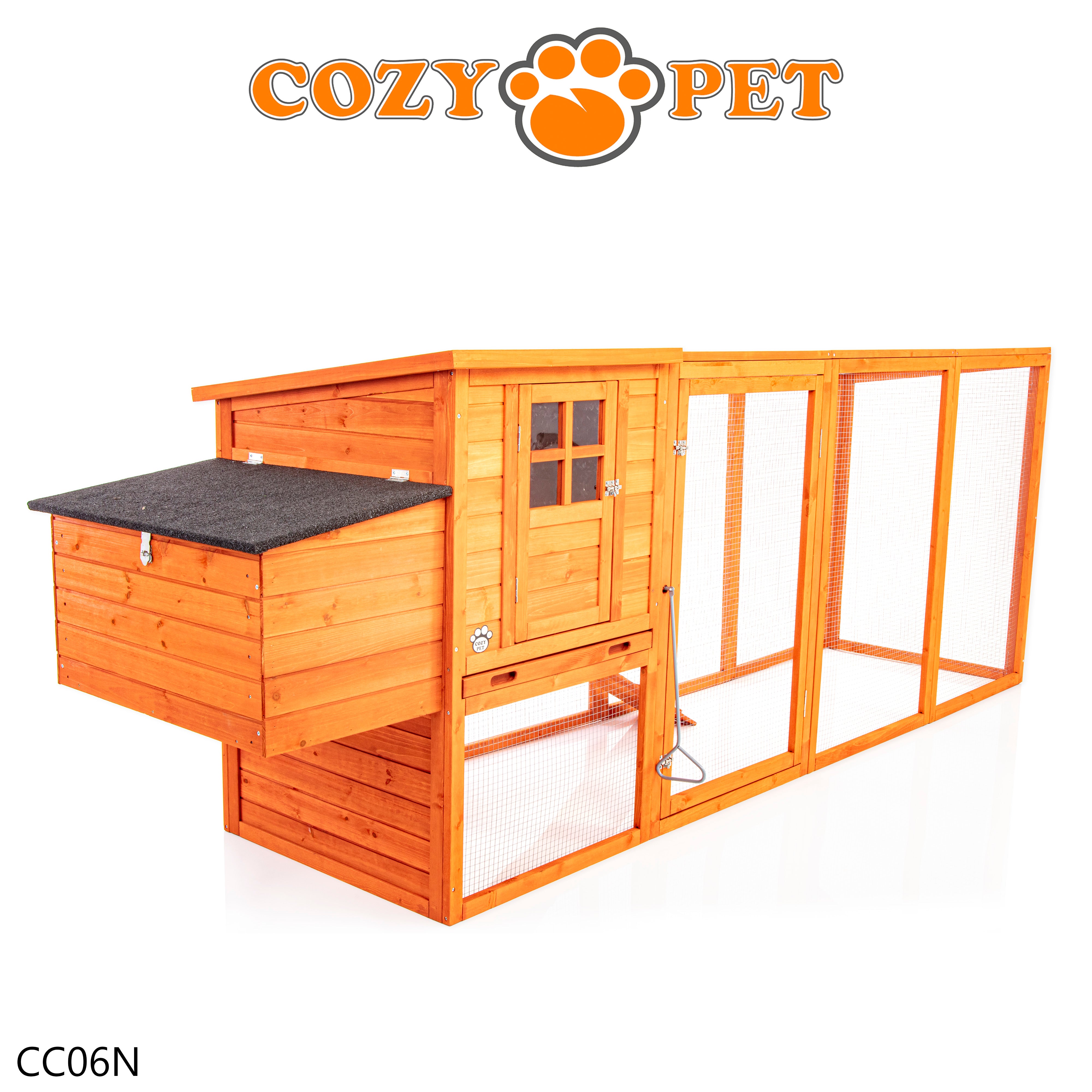 Chicken Coop, Hen House with XL Run, Rabbit Hutch, Model CC06-N