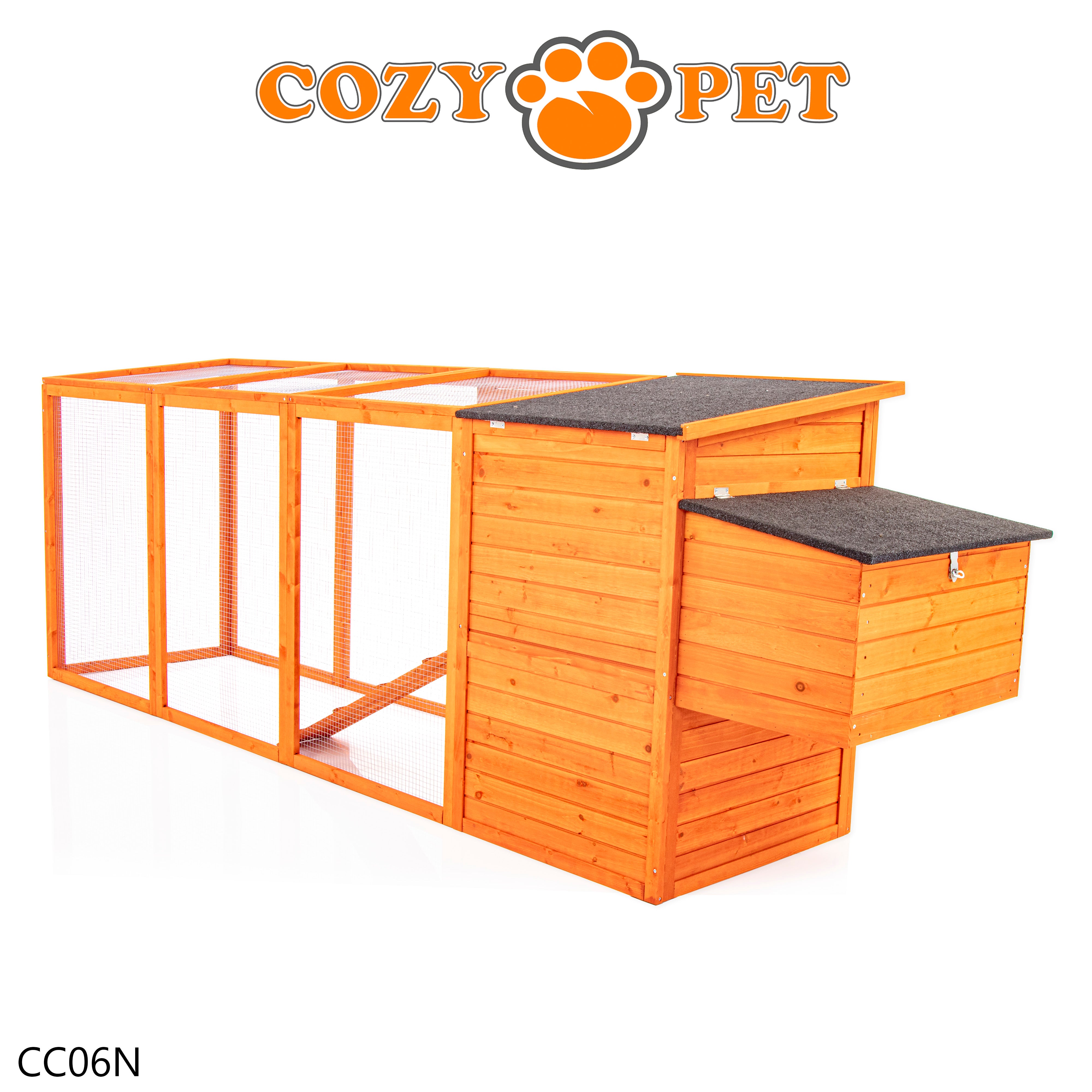 Chicken Coop, Hen House with XL Run, Rabbit Hutch, Model CC06-N