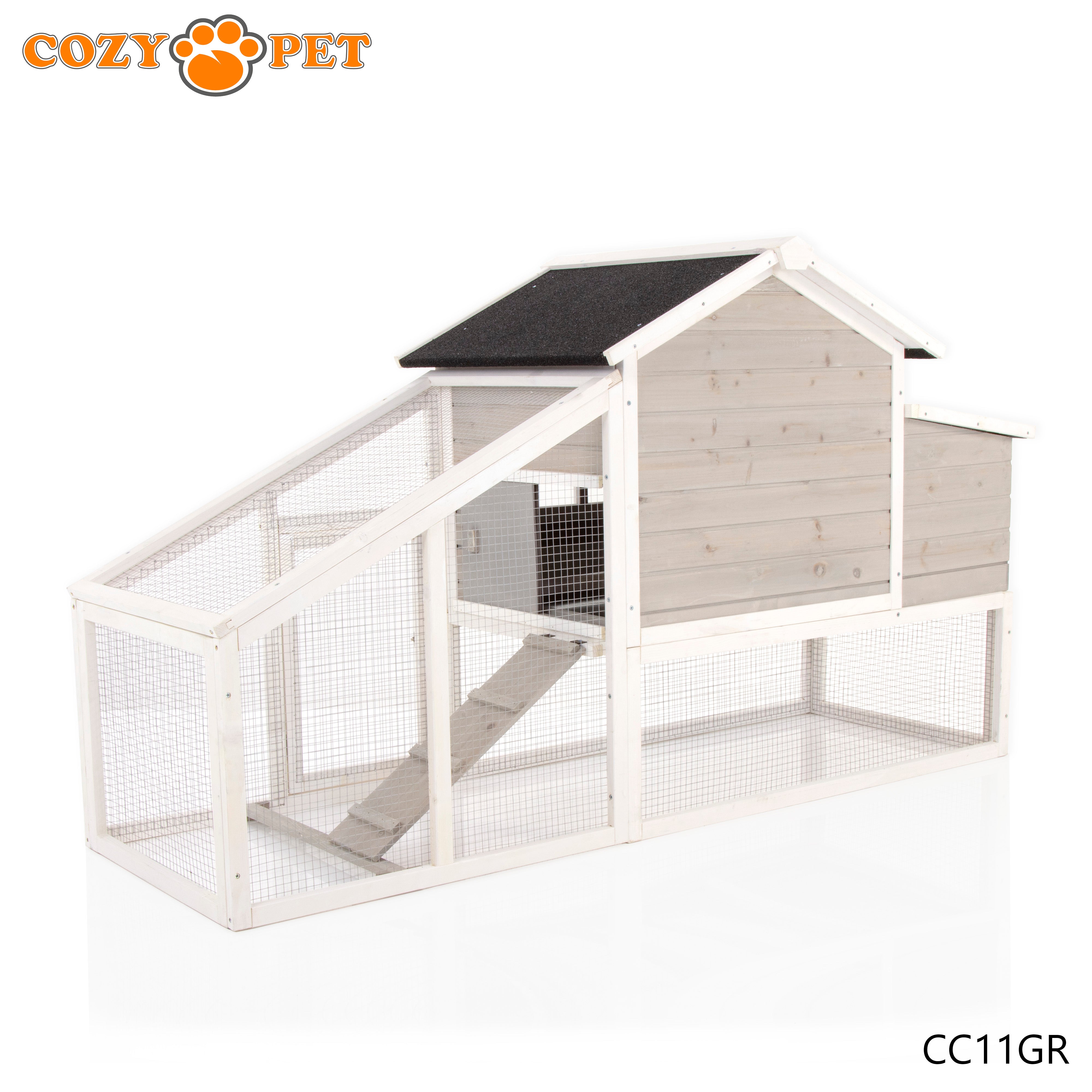 Chicken Coop, Hen House in Grey, Rabbit Hutch, Model CC11GR