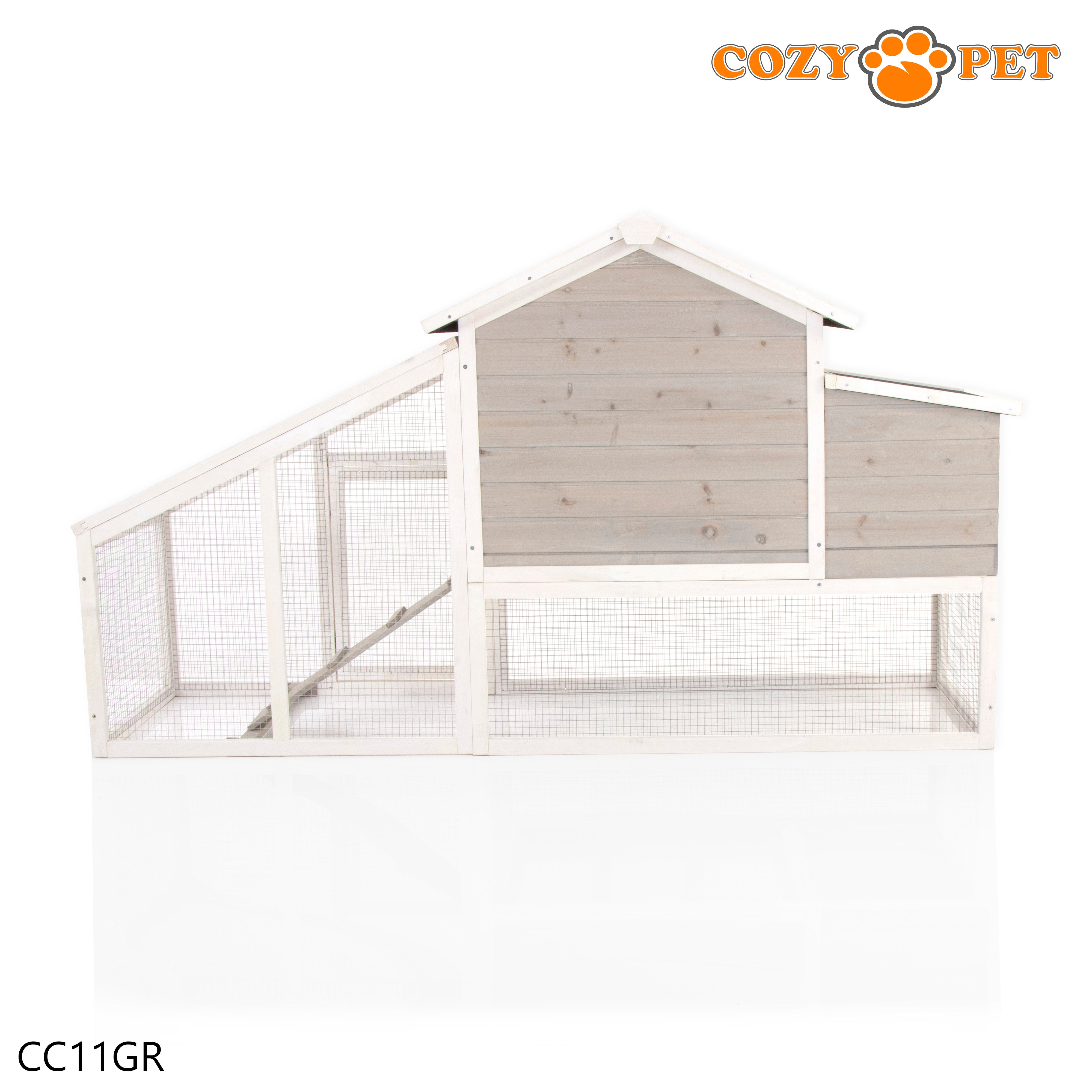 Chicken Coop, Hen House in Grey, Rabbit Hutch, Model CC11GR