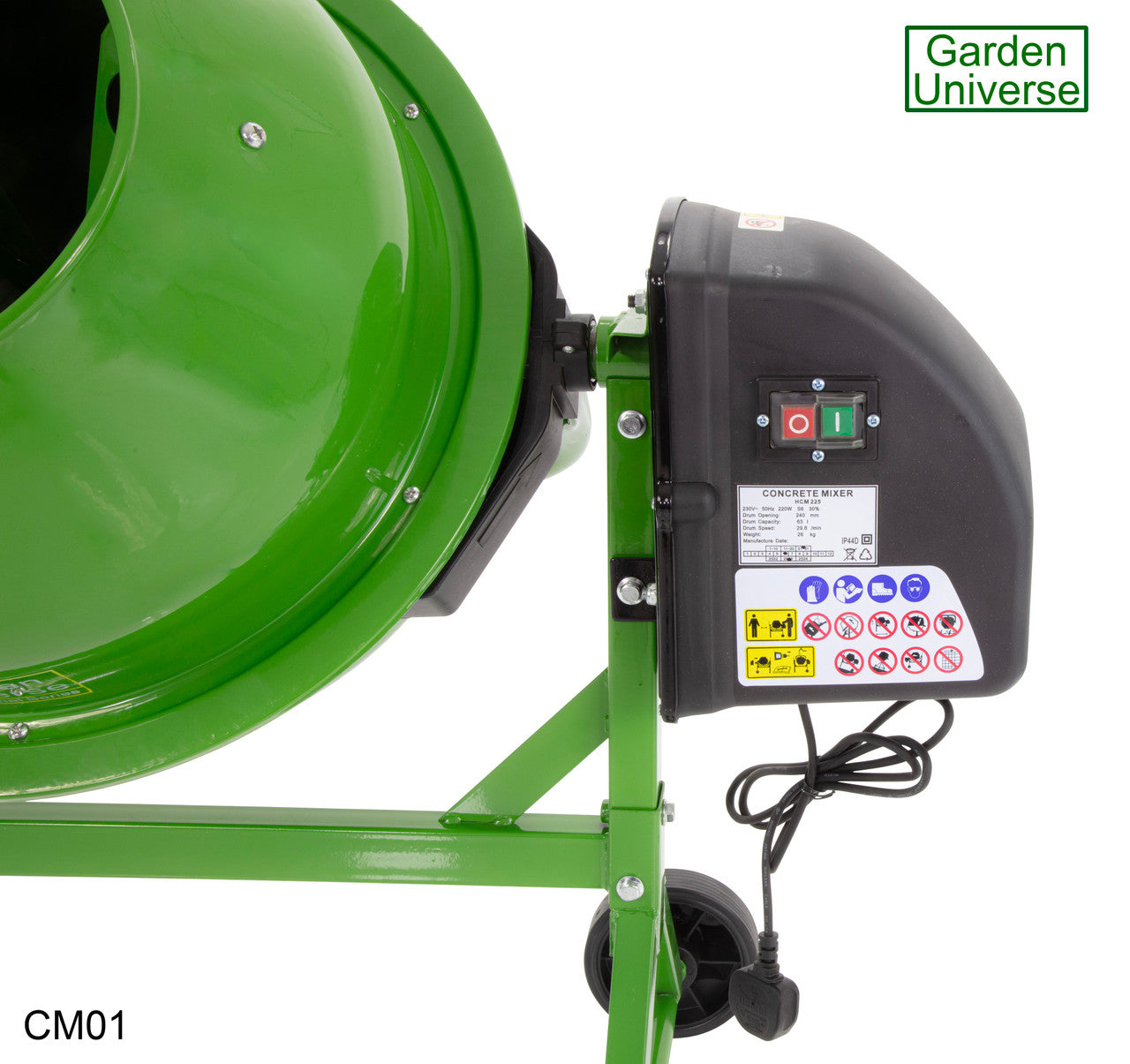 Cement Mixer Electric 220W Powerful Motor 63L Capacity CM01