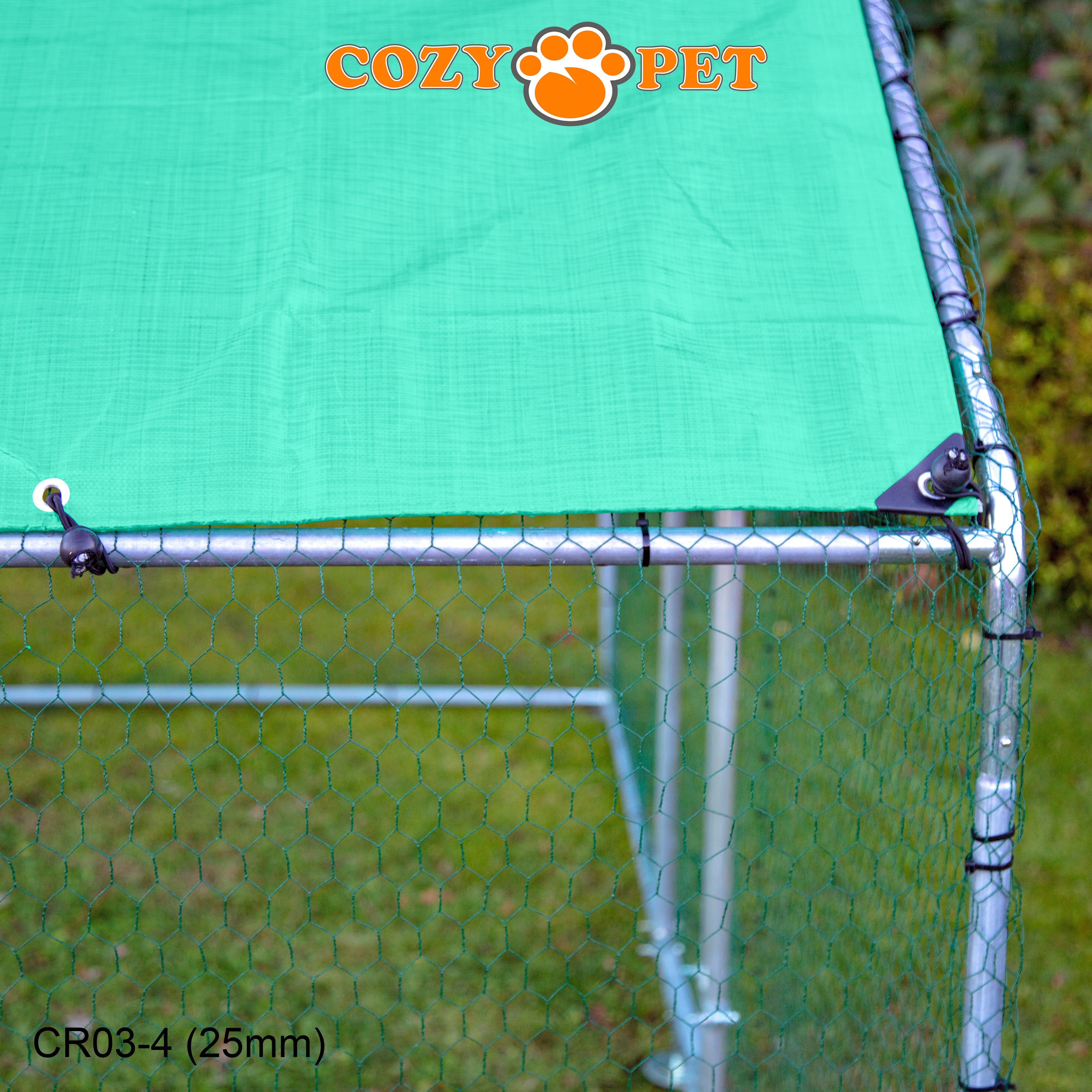 Chicken Run 3m X 4m 25mm Galvanised Steel Frame - CR03-4 (25mm)