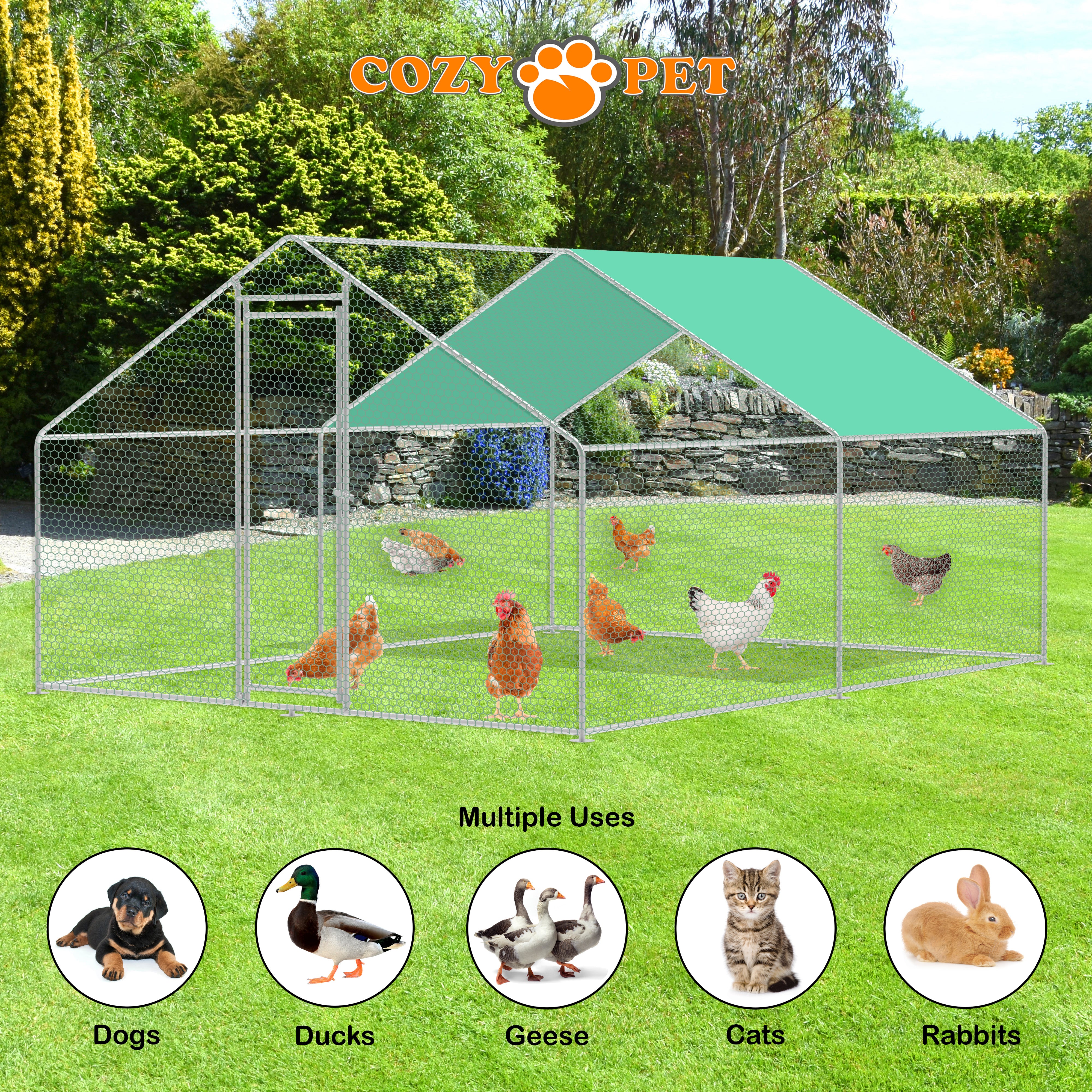 Chicken Run 3m X 4m 25mm Galvanised Steel Frame - CR03-4 (25mm)