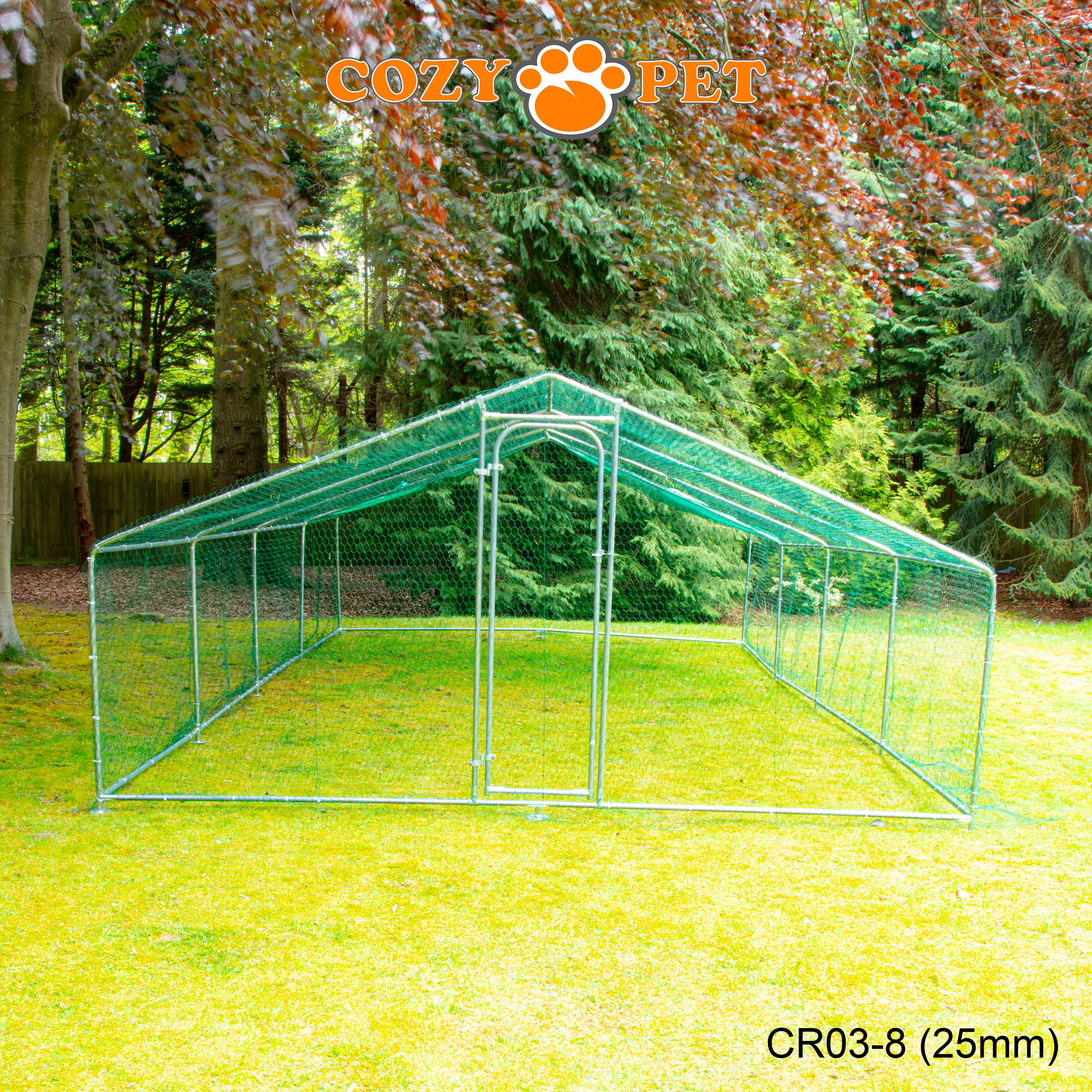 Chicken Run 3m X 8m 25mm Galvanised Steel Frame - CR03-8 (25mm)