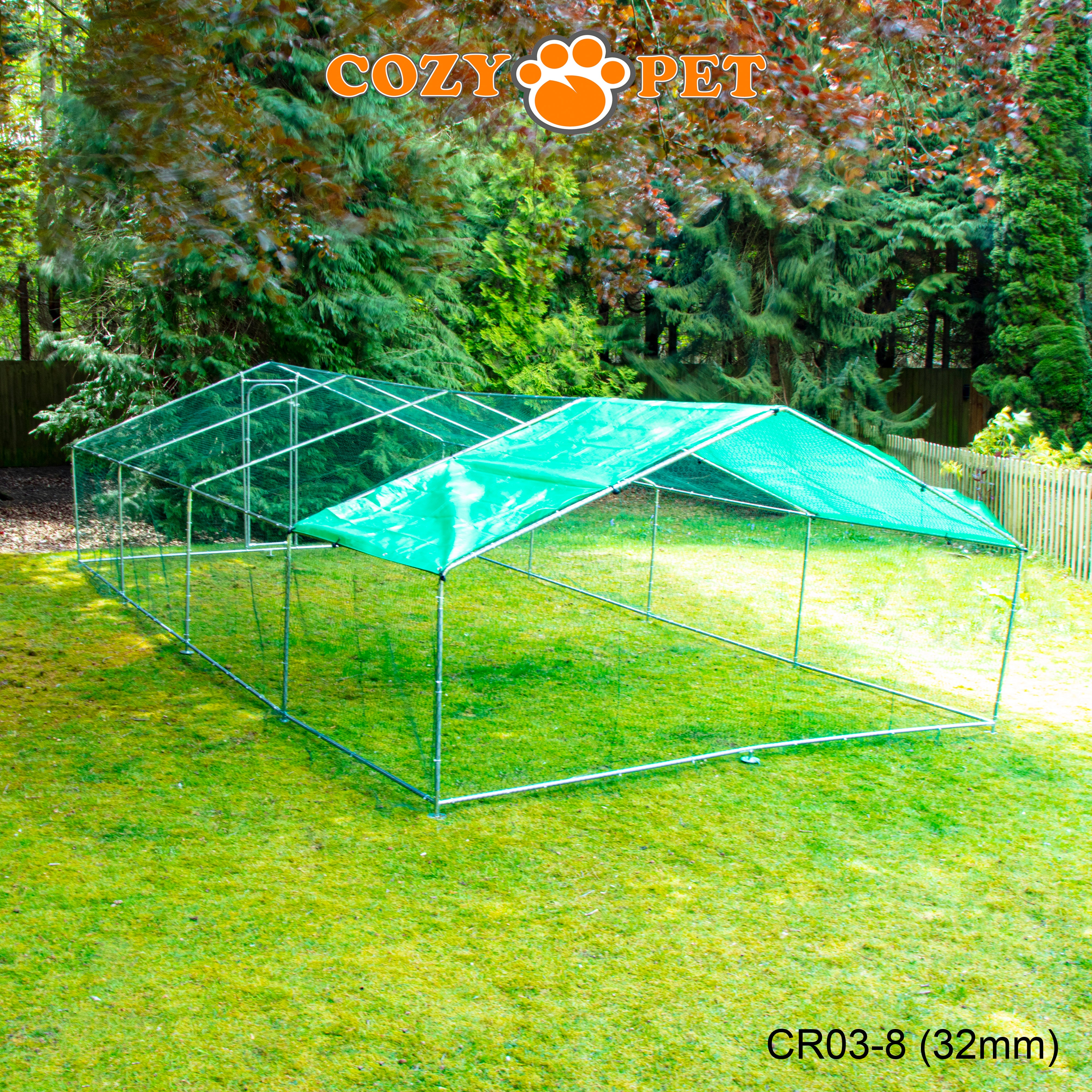Chicken Run 3m X 8m 32mm Galvanised Steel Frame - CR03-8 (32mm)
