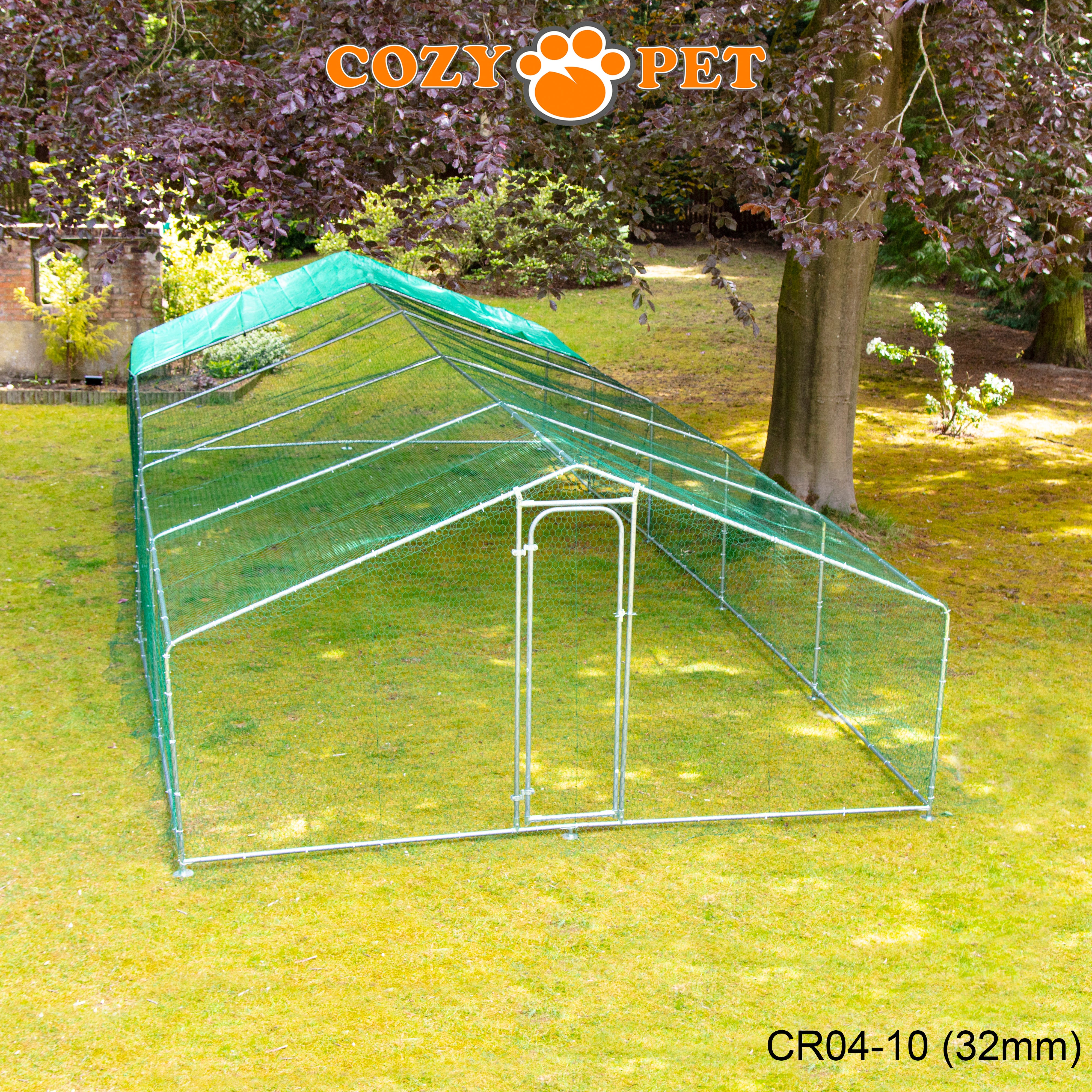 Chicken Run 4m X 10m 32mm Galvanised Steel Frame - CR04-10 (32mm)