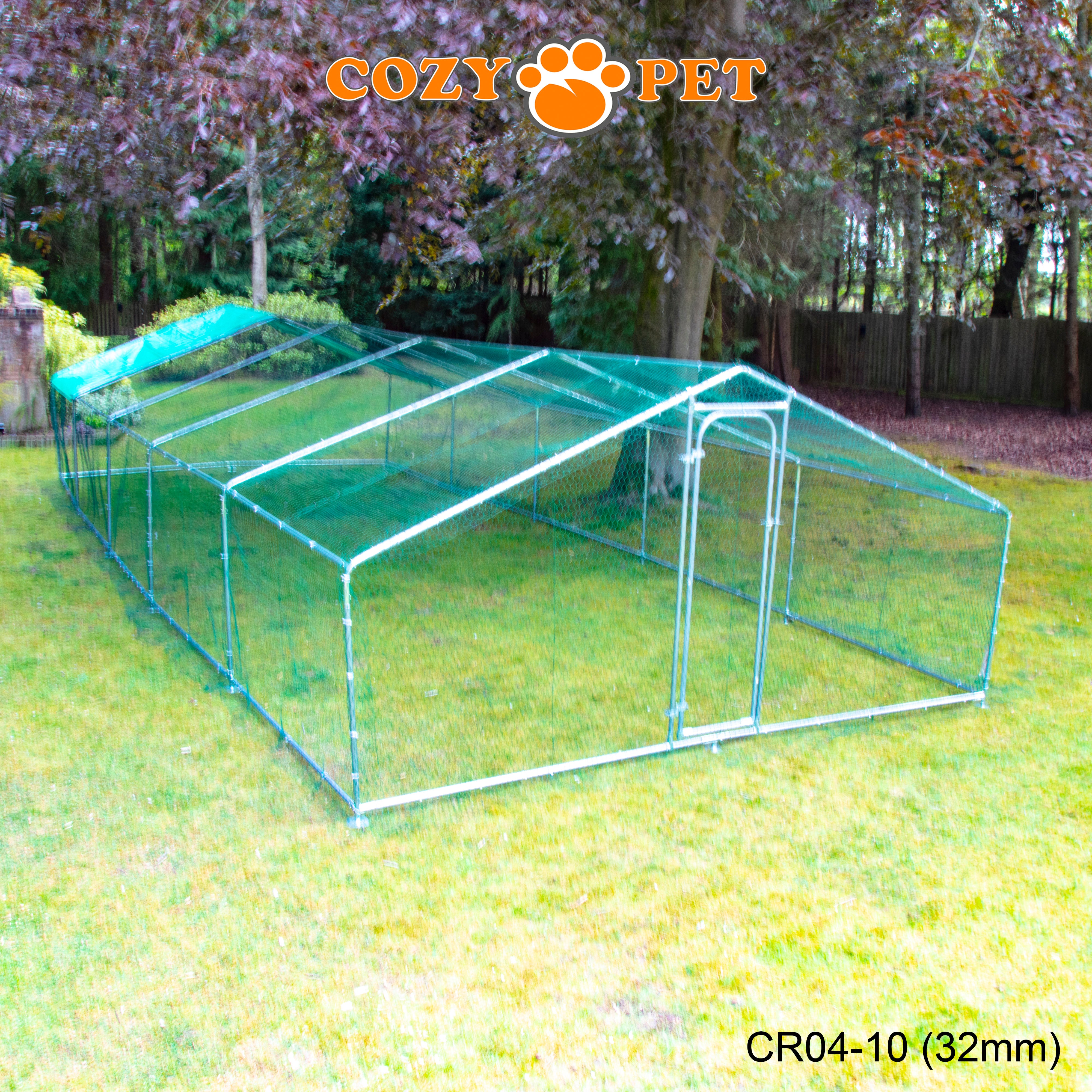 Chicken Run 4m X 10m 32mm Galvanised Steel Frame - CR04-10 (32mm)