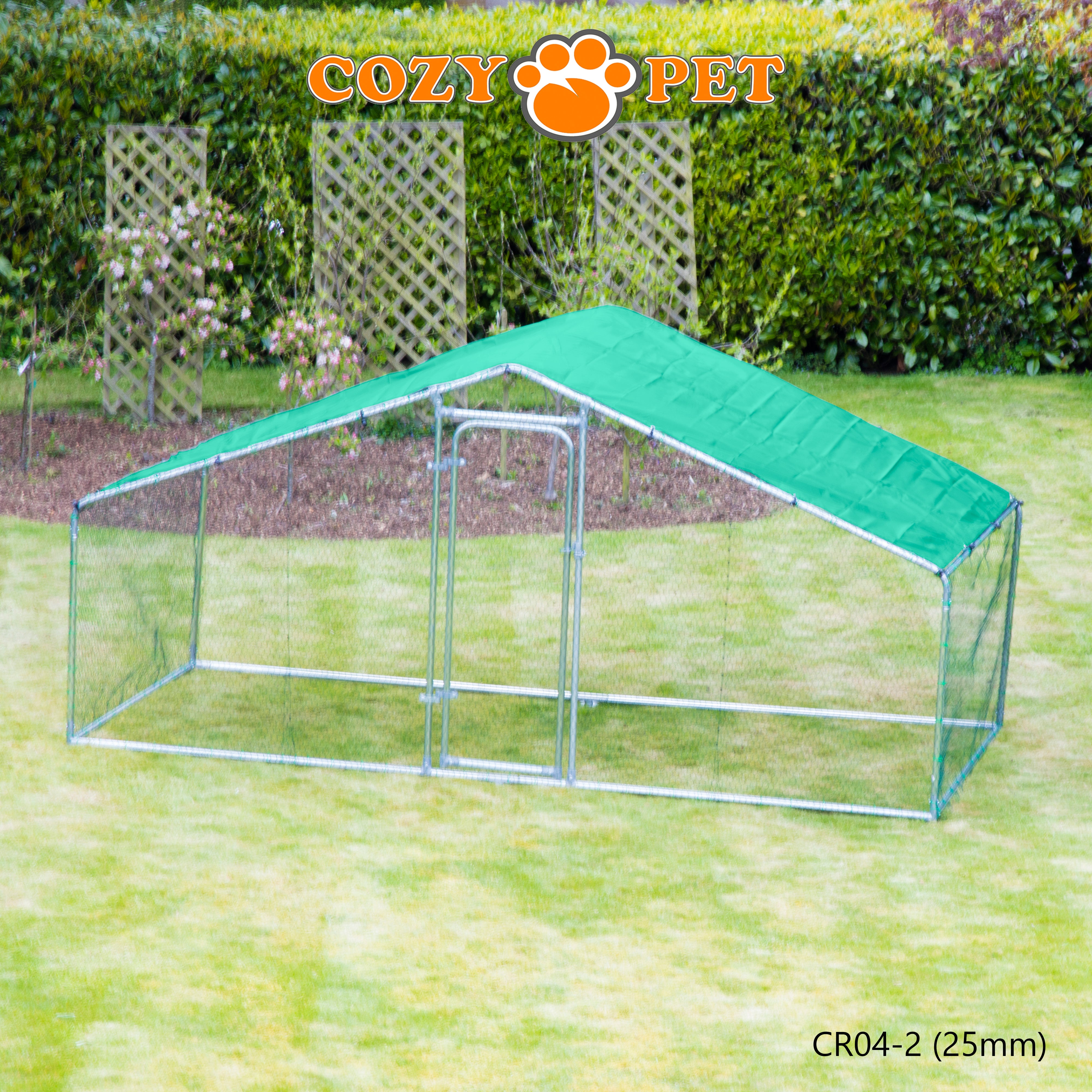 Chicken Run 4m X 2m 25mm Galvanised Steel Frame - CR04-2 (25mm)