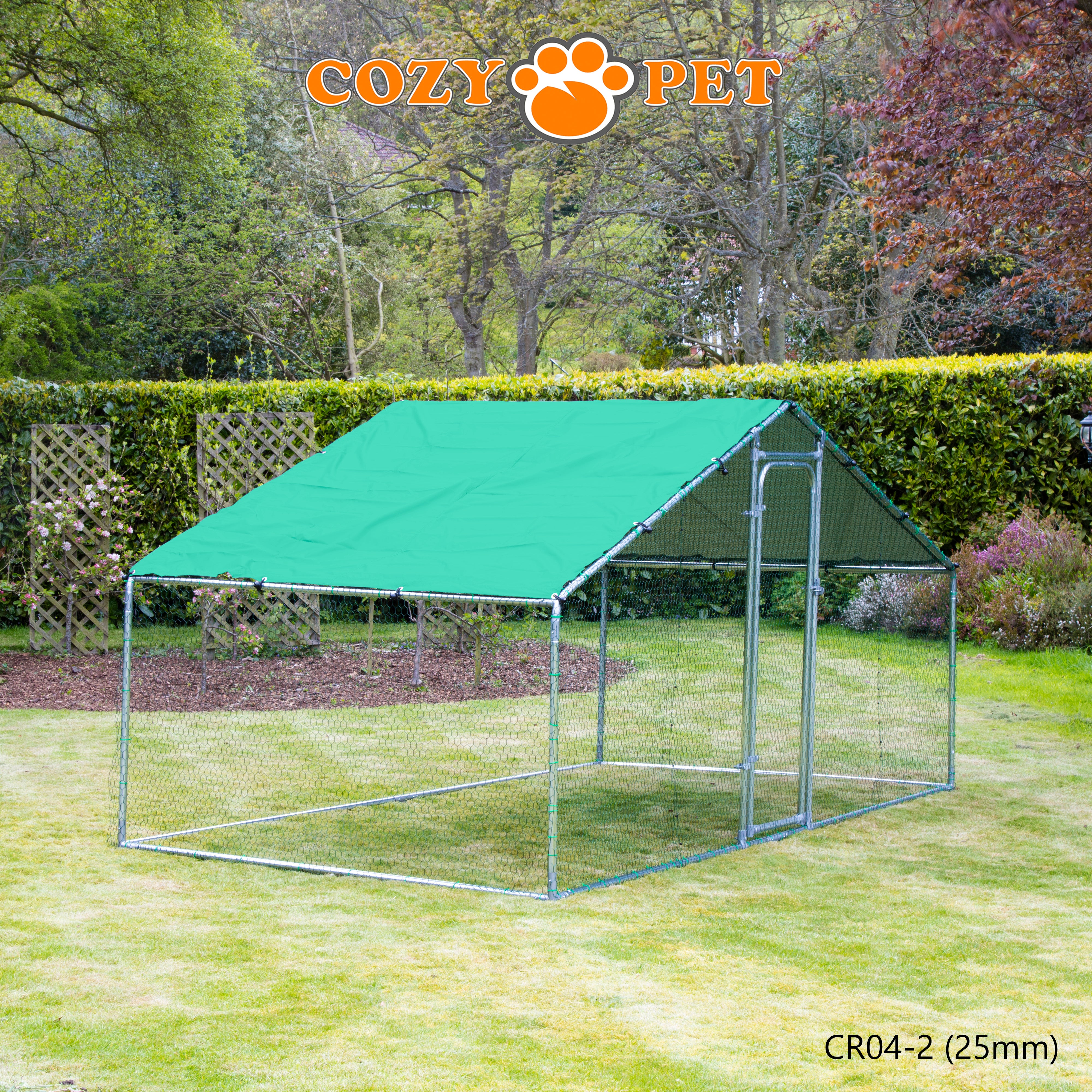 Chicken Run 4m X 2m 25mm Galvanised Steel Frame - CR04-2 (25mm)