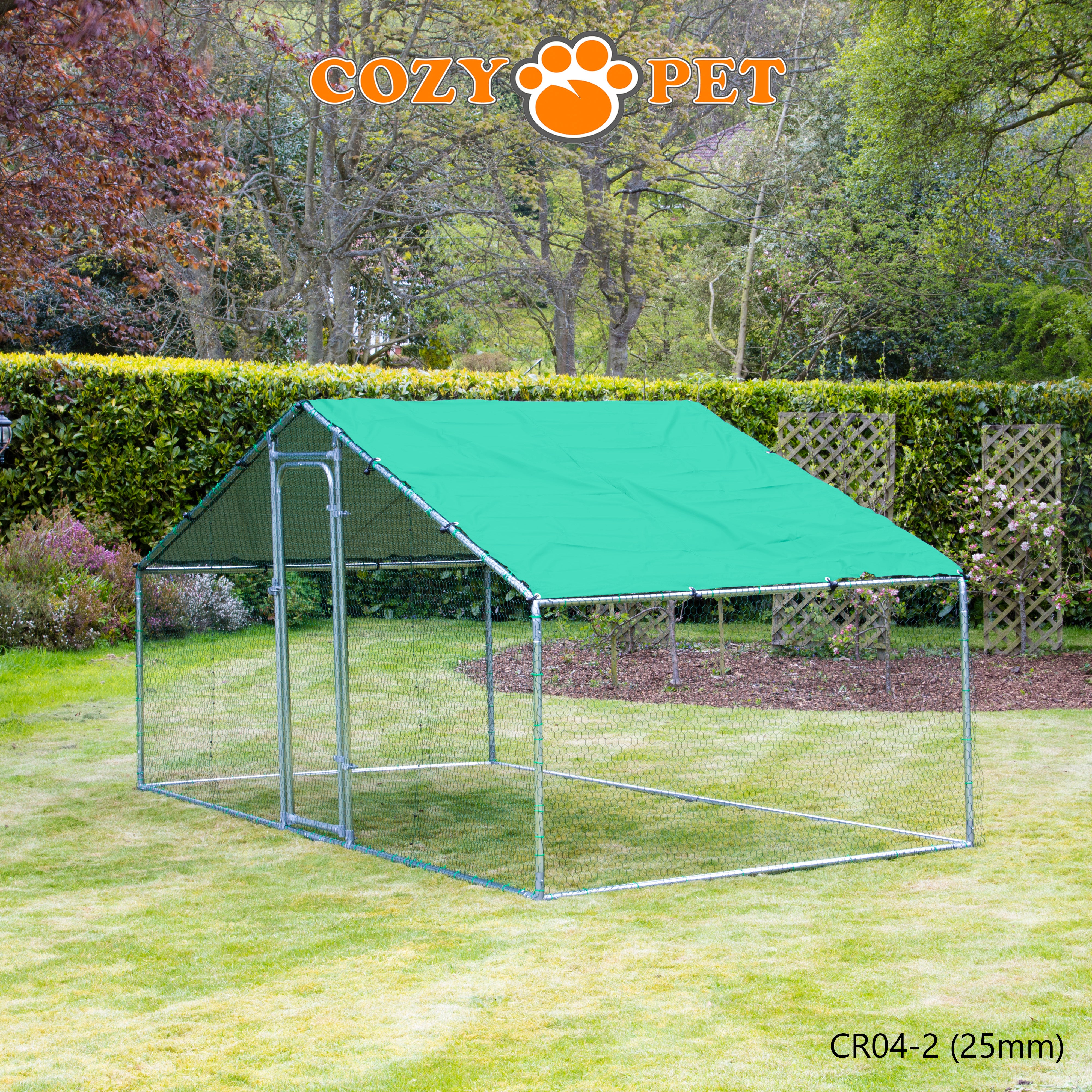 Chicken Run 4m X 2m 25mm Galvanised Steel Frame - CR04-2 (25mm)