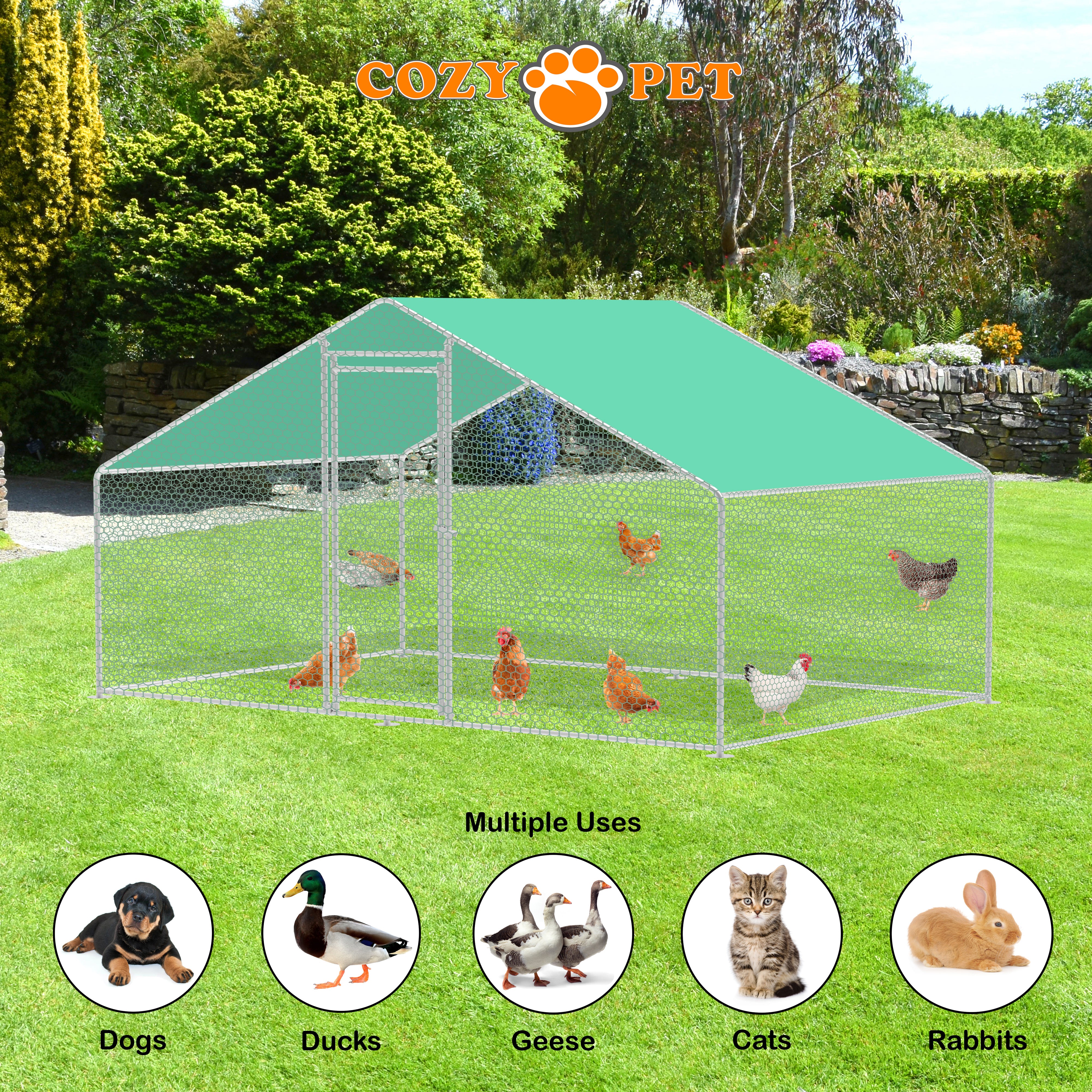 Chicken Run 4m X 2m 32mm Galvanised Steel Frame - CR04-2 (32mm)
