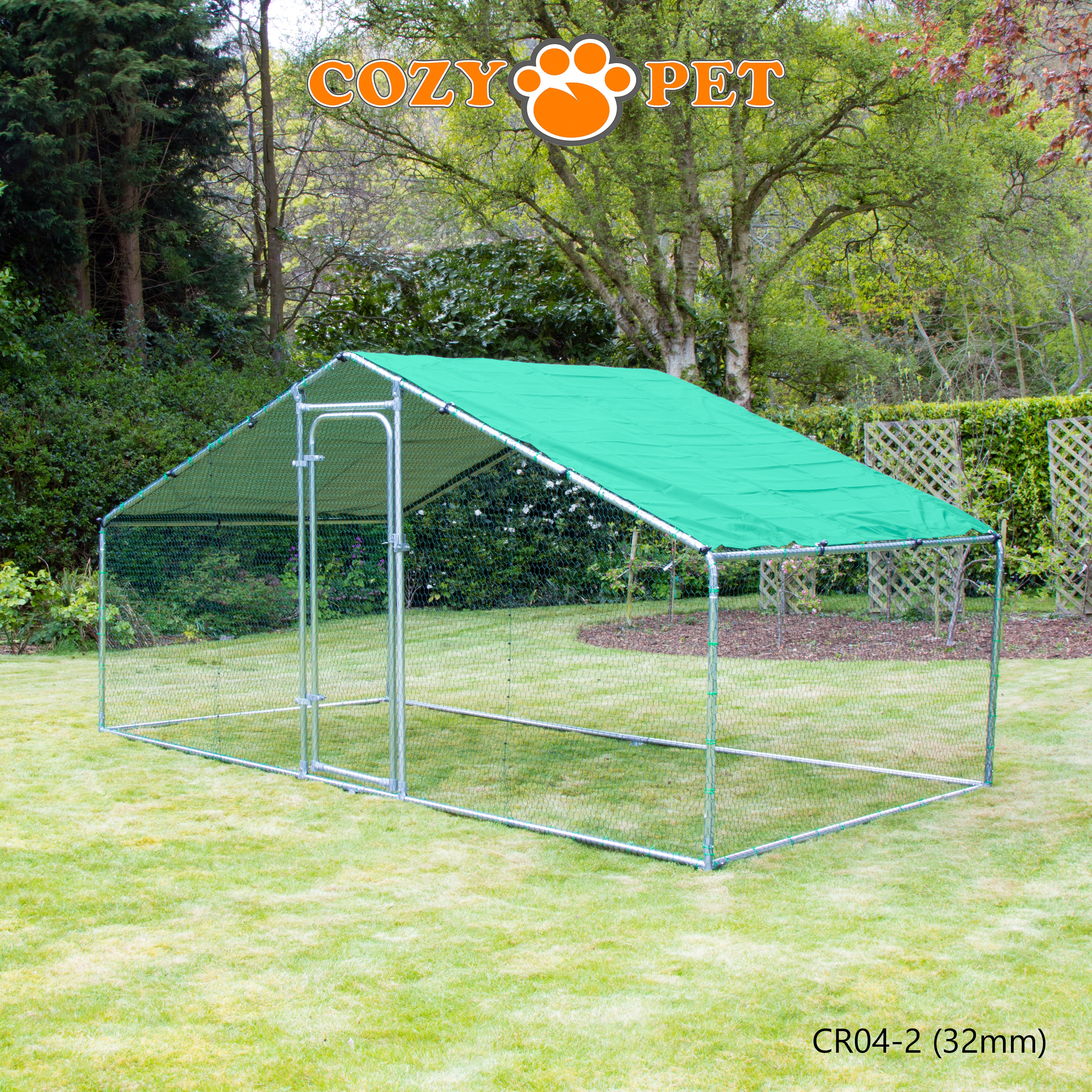 Chicken Run 4m X 2m 32mm Galvanised Steel Frame - CR04-2 (32mm)