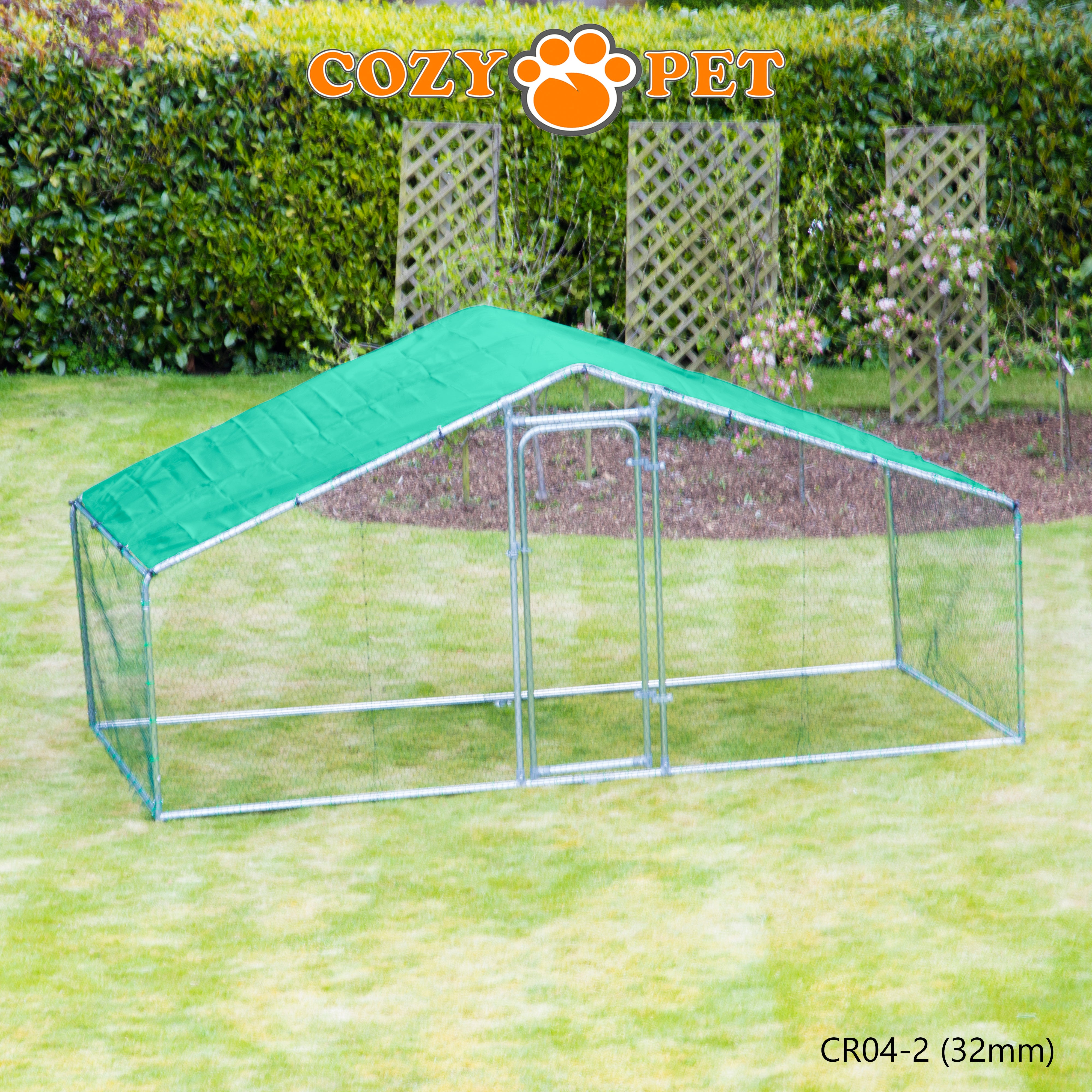Chicken Run 4m X 2m 32mm Galvanised Steel Frame - CR04-2 (32mm)