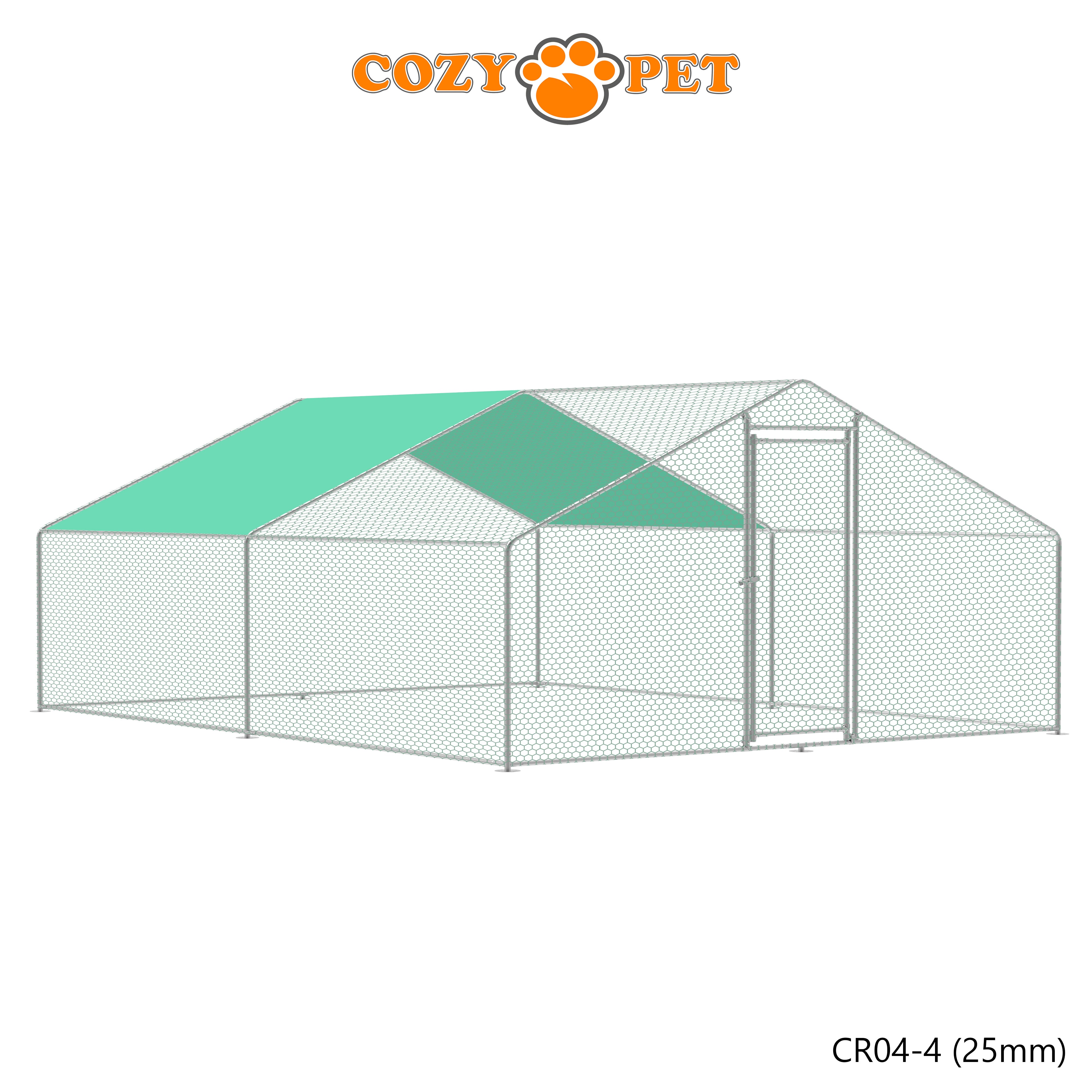 Chicken Run 4m X 4m 25mm Galvanised Steel Frame - CR04-4 (25mm)