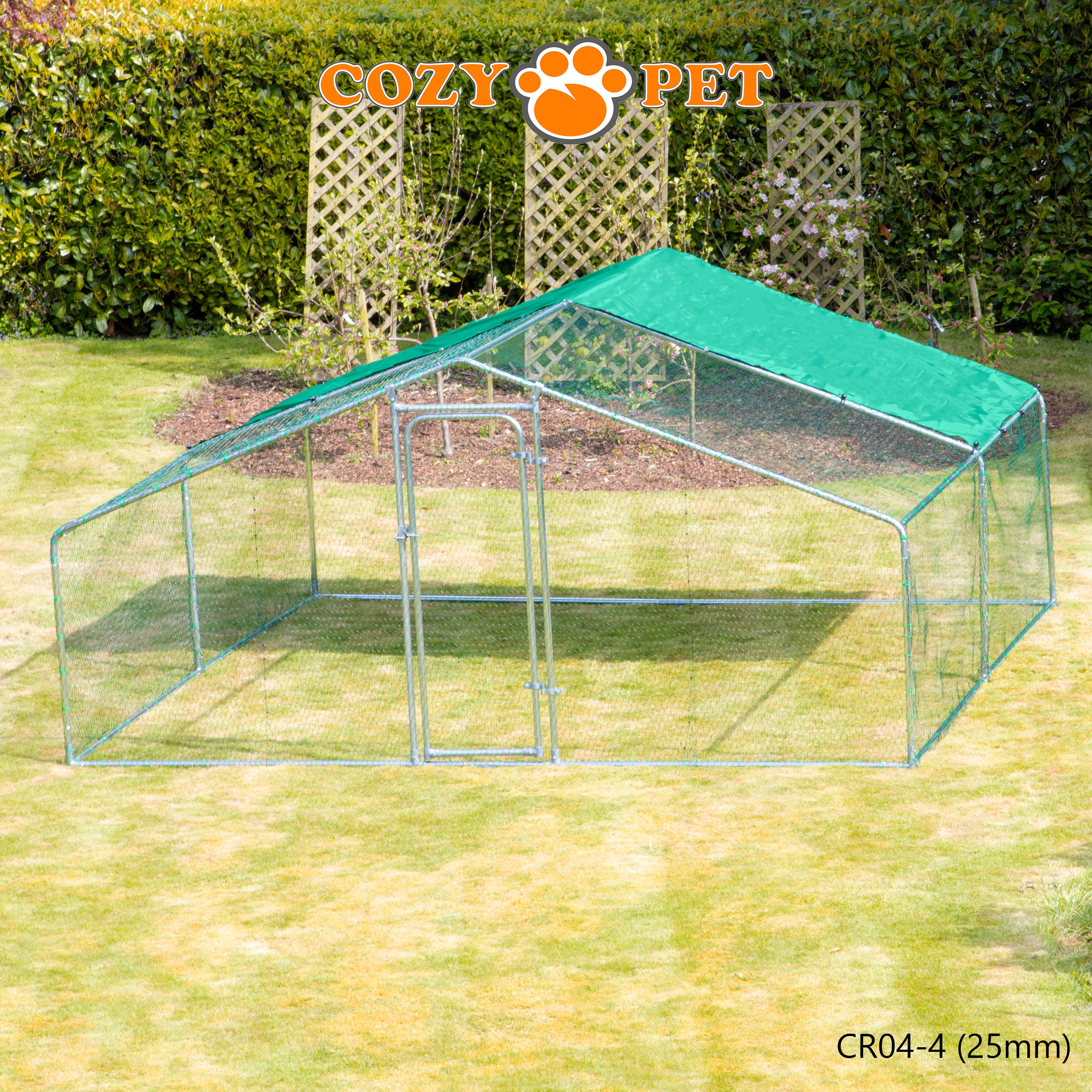 Chicken Run 4m X 4m 25mm Galvanised Steel Frame - CR04-4 (25mm)