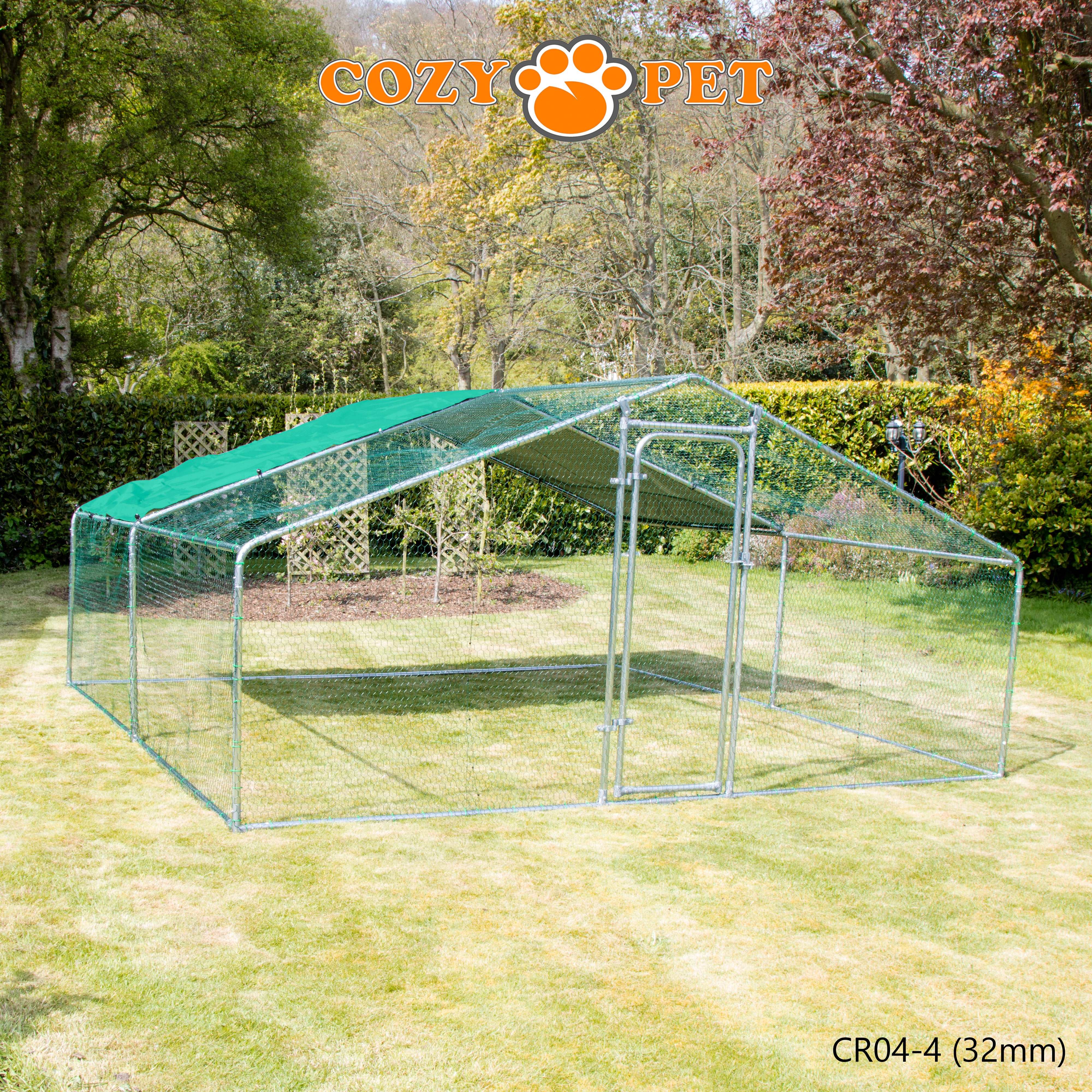 Chicken Run 4m X 4m 32mm Galvanised Steel Frame - CR04-4 (32mm)