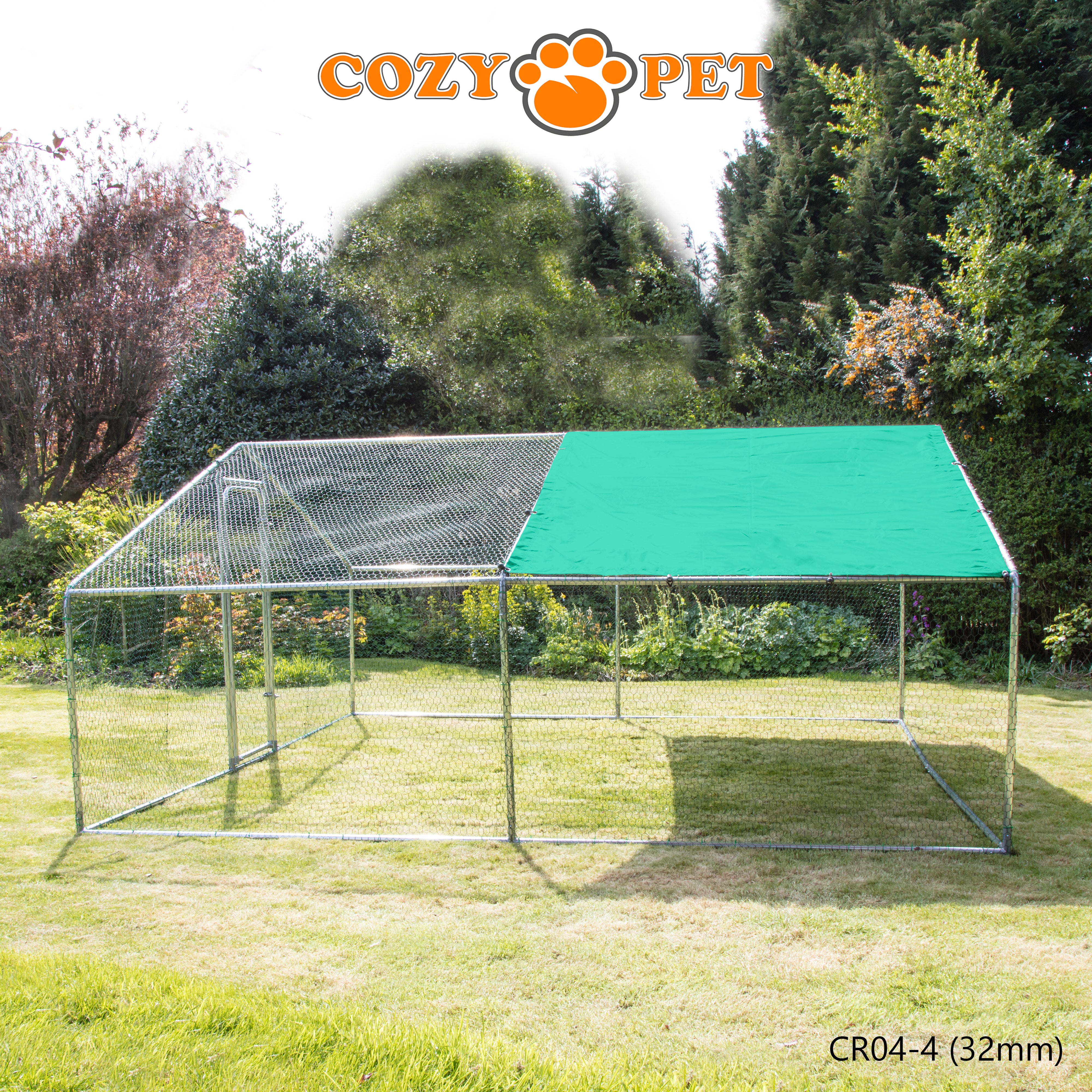 Chicken Run 4m X 4m 32mm Galvanised Steel Frame - CR04-4 (32mm)