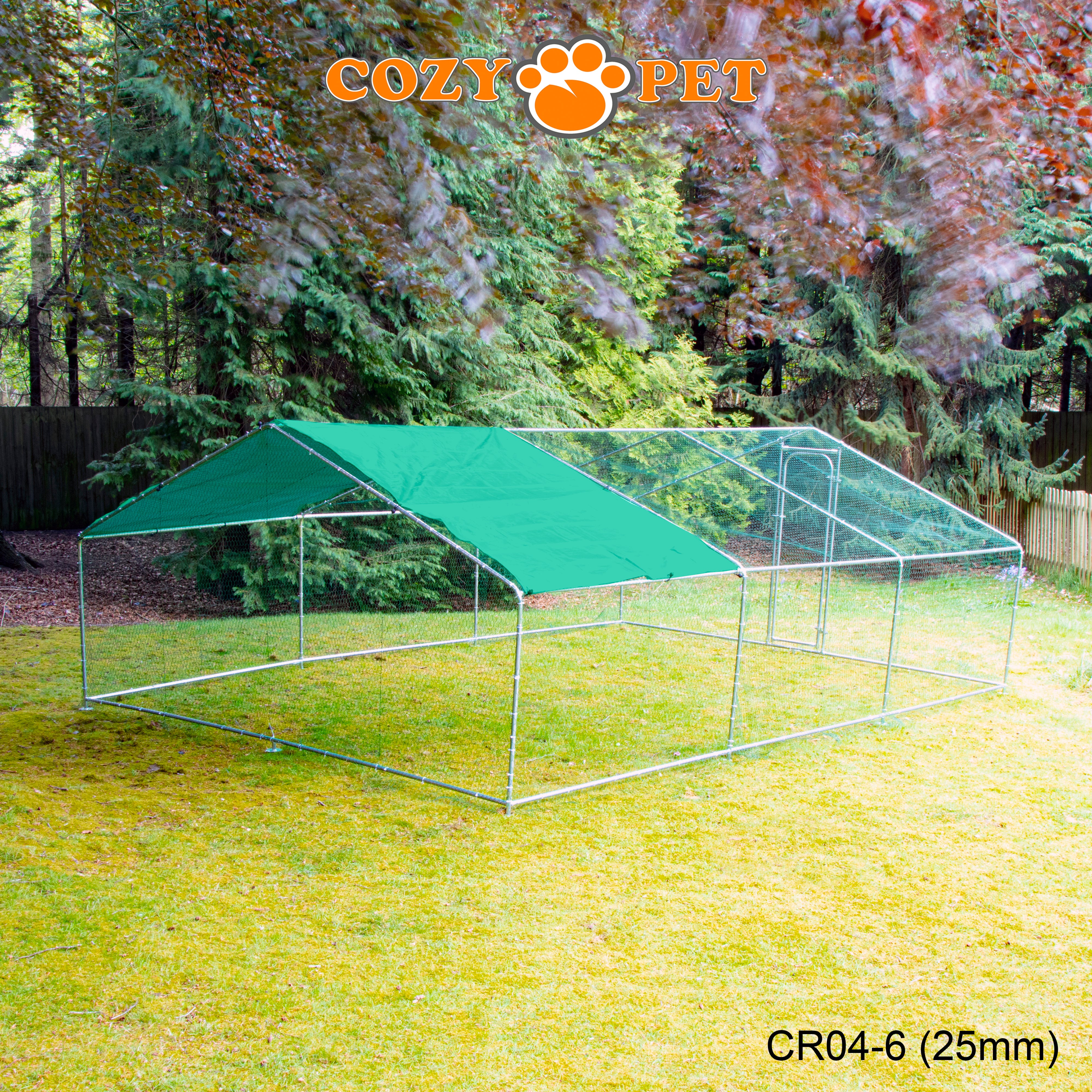 Chicken Run 4m X 6m 25mm Galvanised Steel Frame - CR04-6 (25mm)