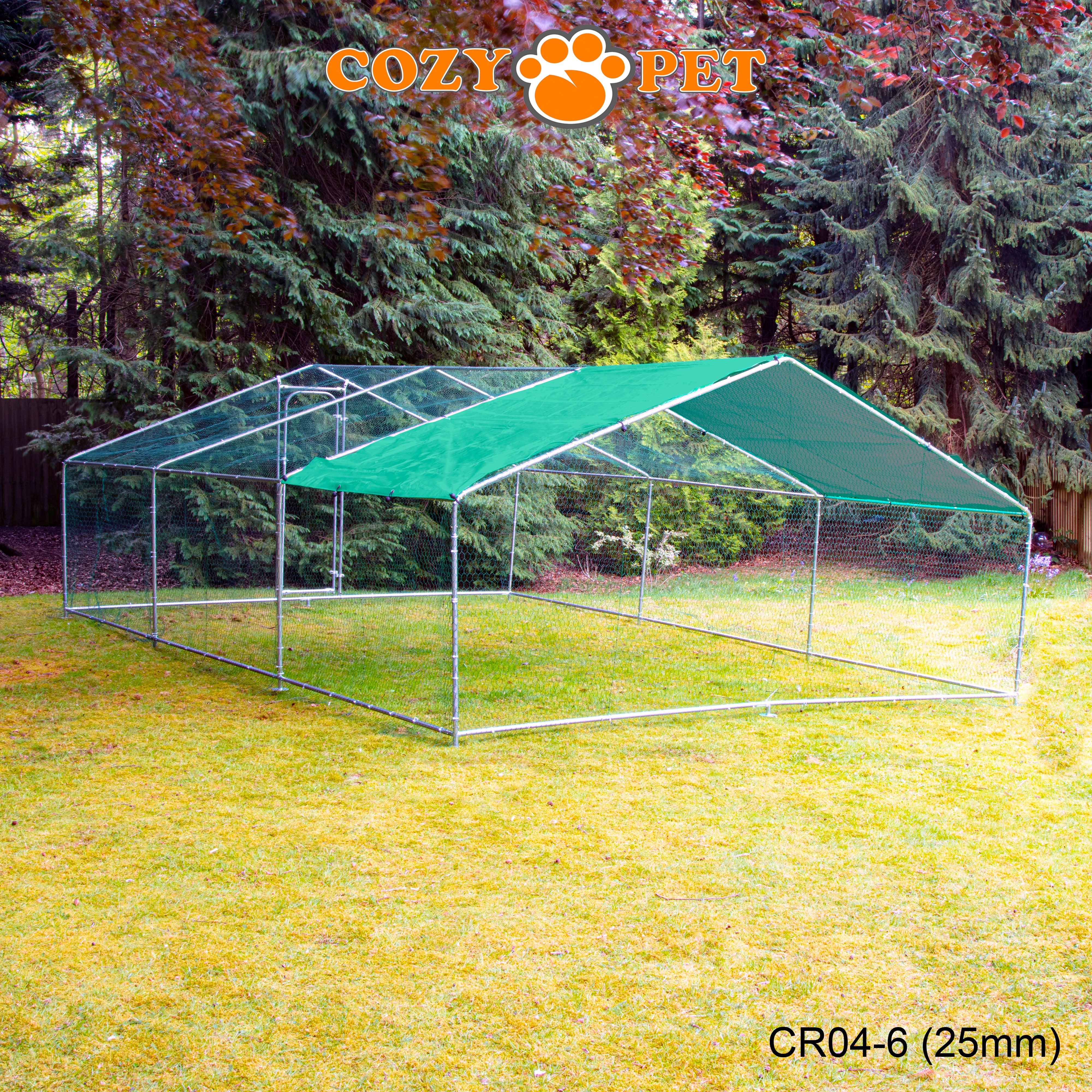 Chicken Run 4m X 6m 25mm Galvanised Steel Frame - CR04-6 (25mm)