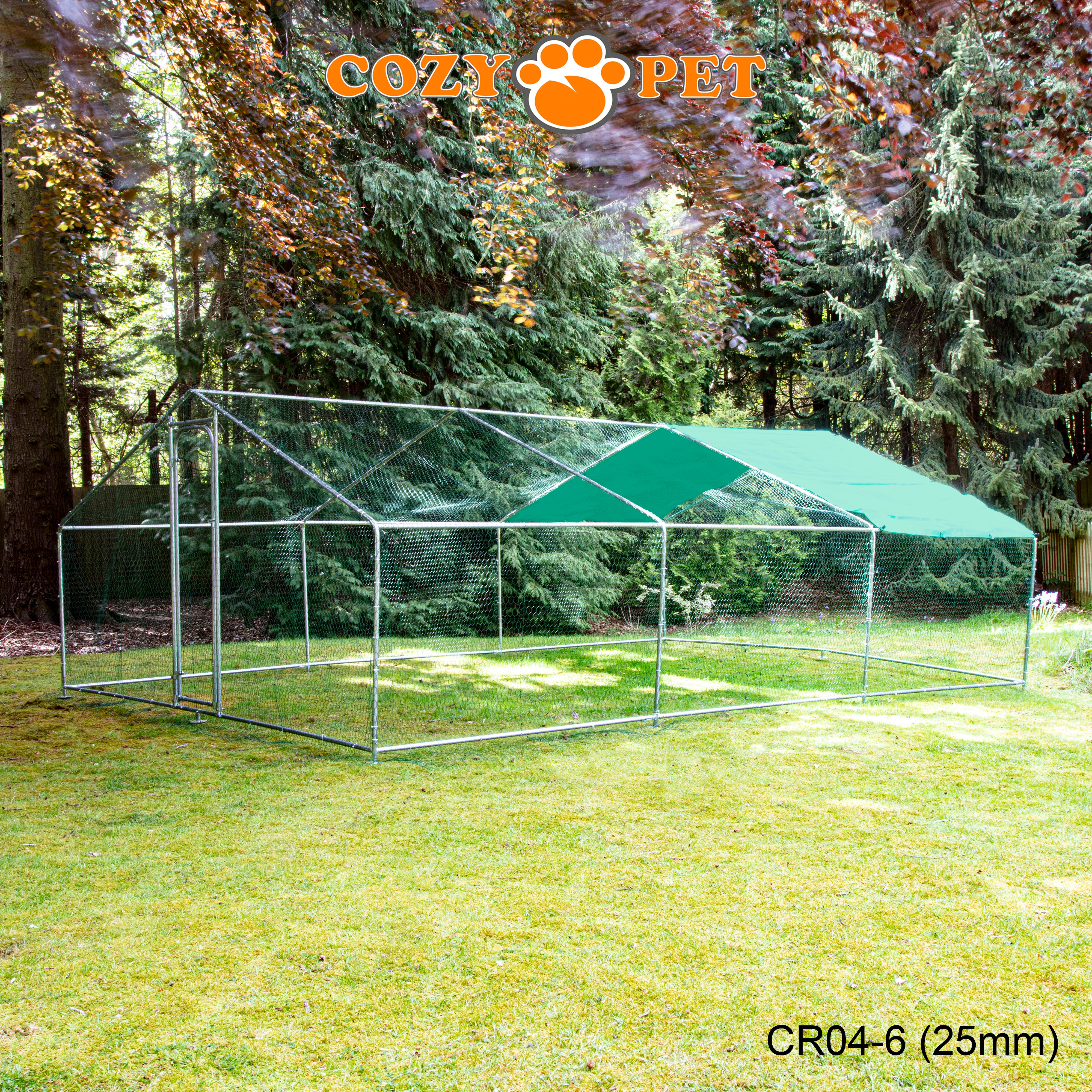 Chicken Run 4m X 6m 25mm Galvanised Steel Frame - CR04-6 (25mm)