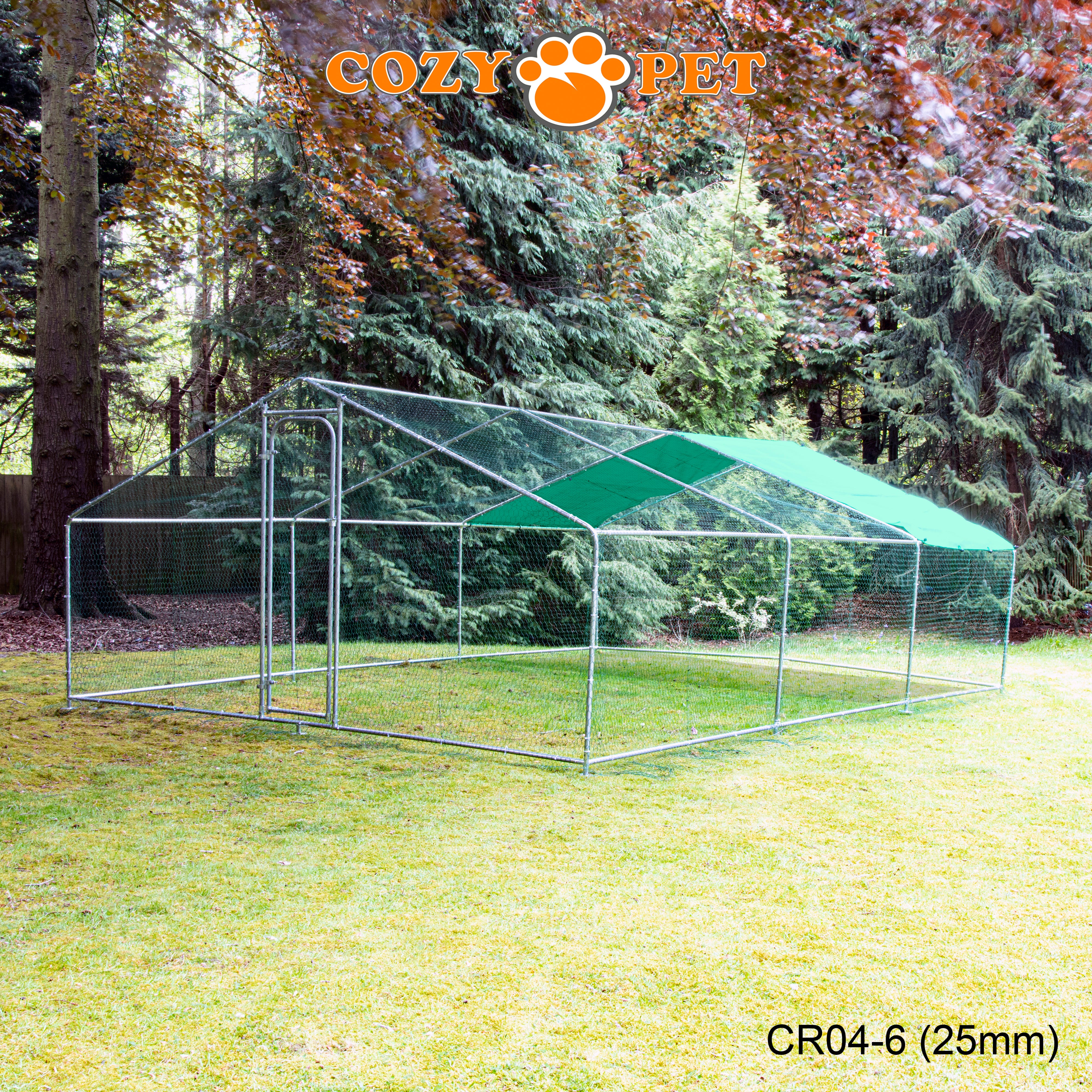 Chicken Run 4m X 6m 25mm Galvanised Steel Frame - CR04-6 (25mm)
