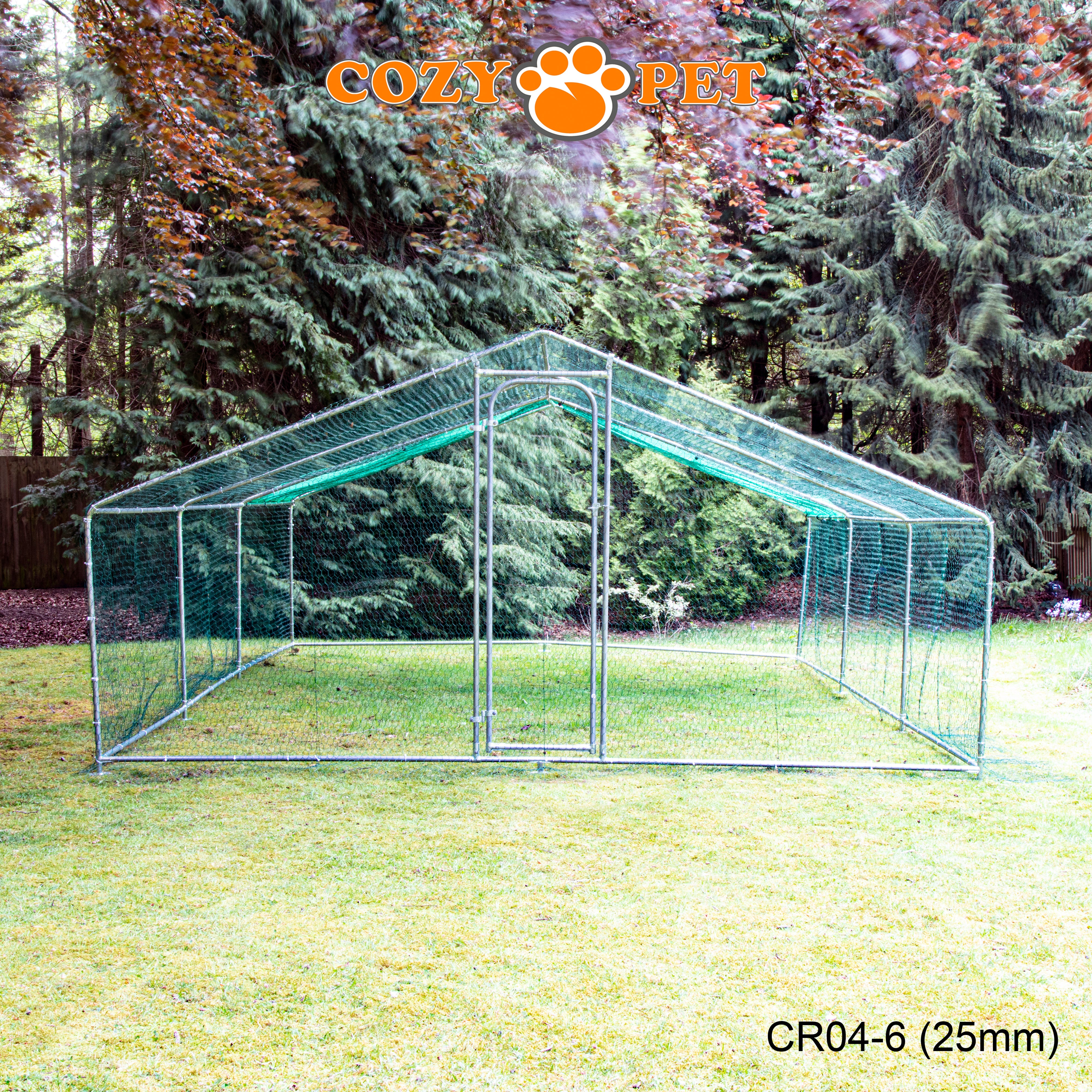 Chicken Run 4m X 6m 25mm Galvanised Steel Frame - CR04-6 (25mm)