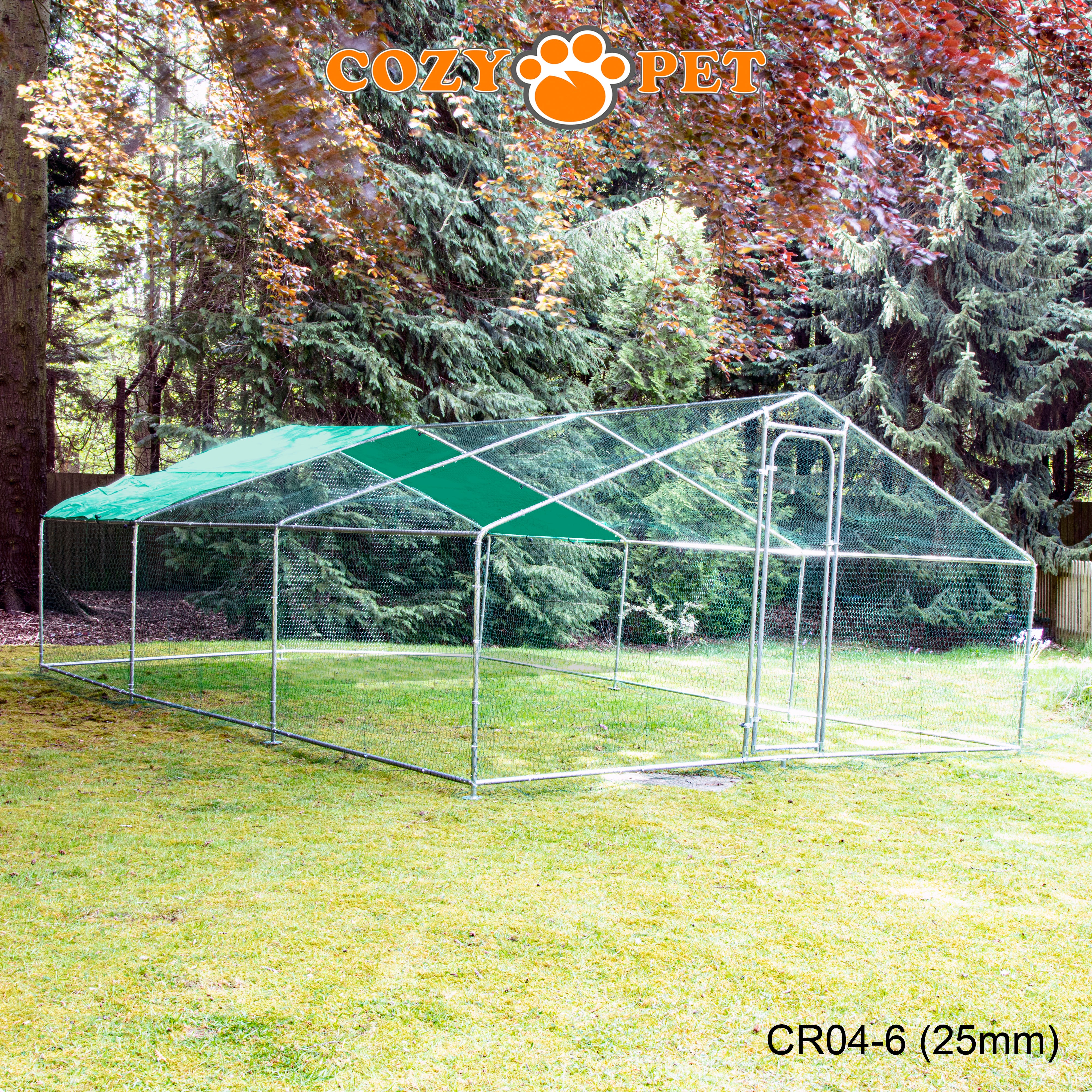 Chicken Run 4m X 6m 25mm Galvanised Steel Frame - CR04-6 (25mm)