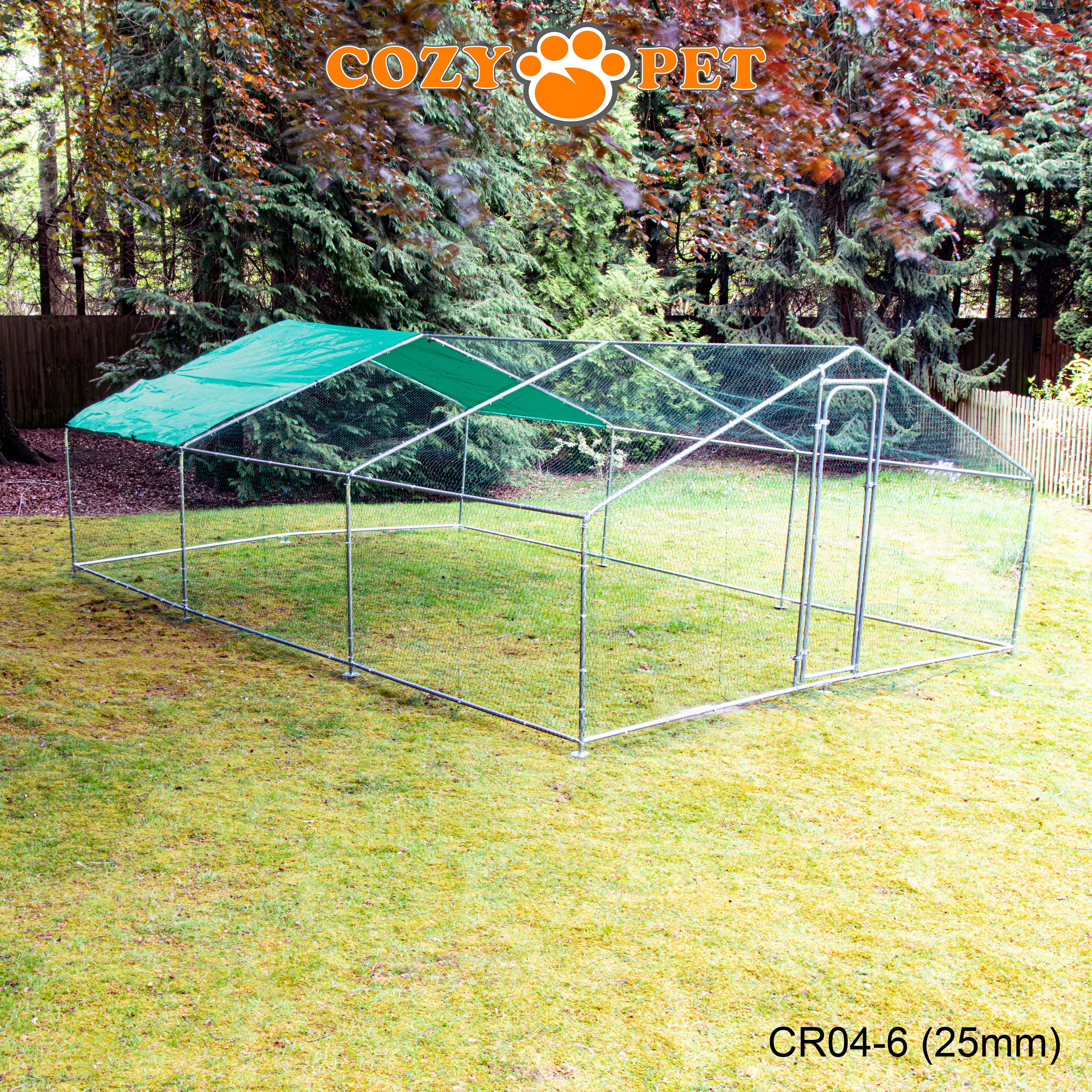 Chicken Run 4m X 6m 25mm Galvanised Steel Frame - CR04-6 (25mm)