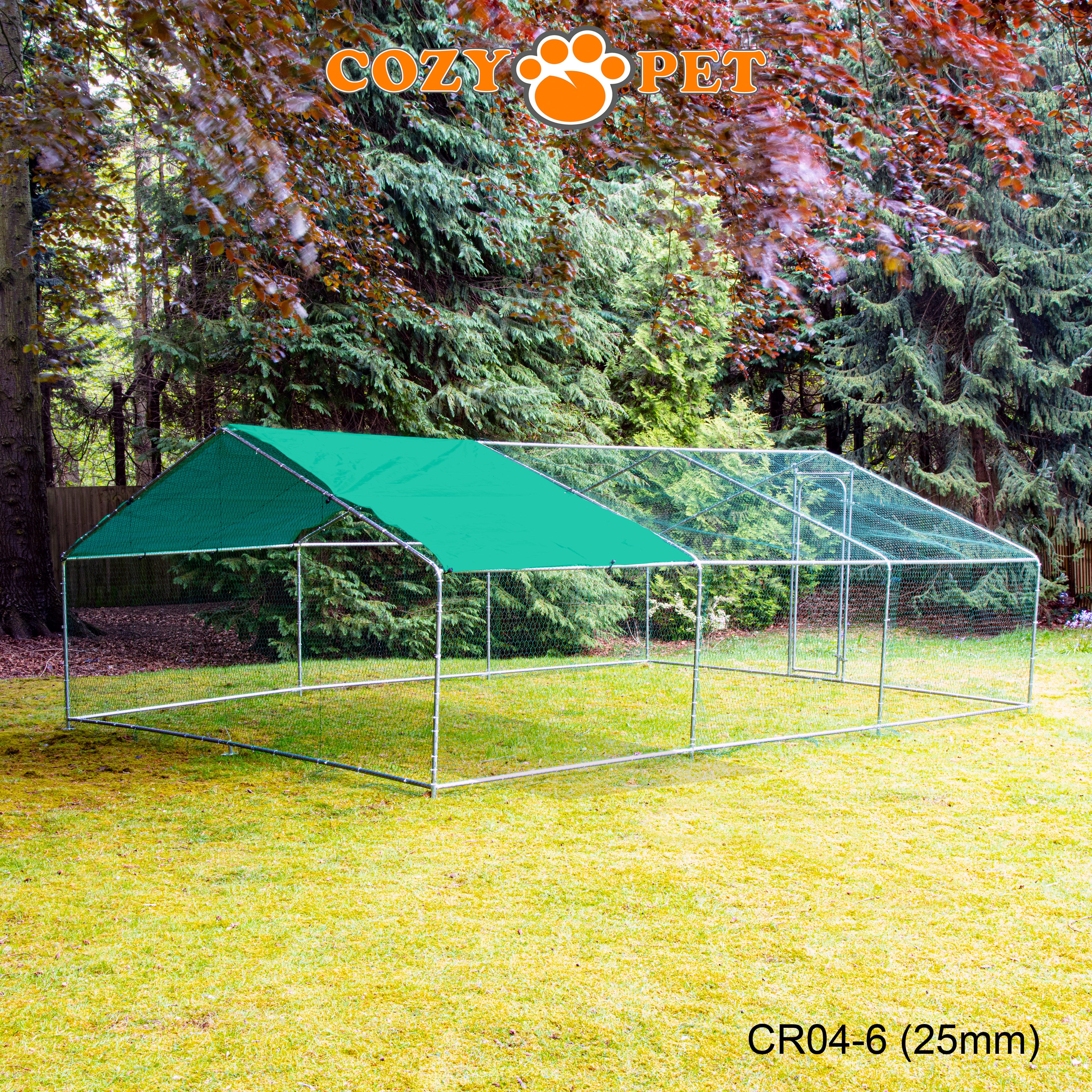 Chicken Run 4m X 6m 25mm Galvanised Steel Frame - CR04-6 (25mm)