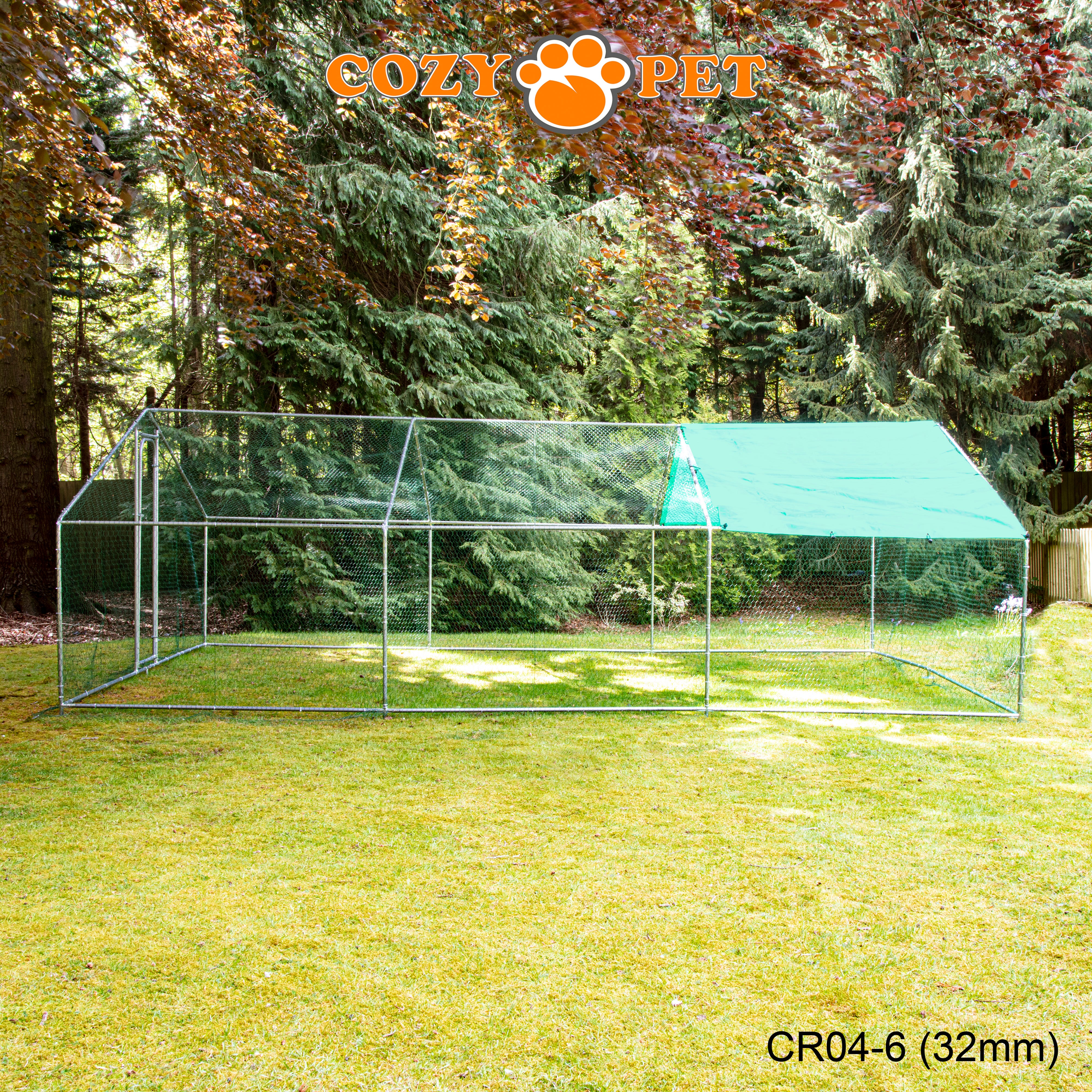 Chicken Run 4m X 6m 32mm Galvanised Steel Frame - CR04-6 (32mm)