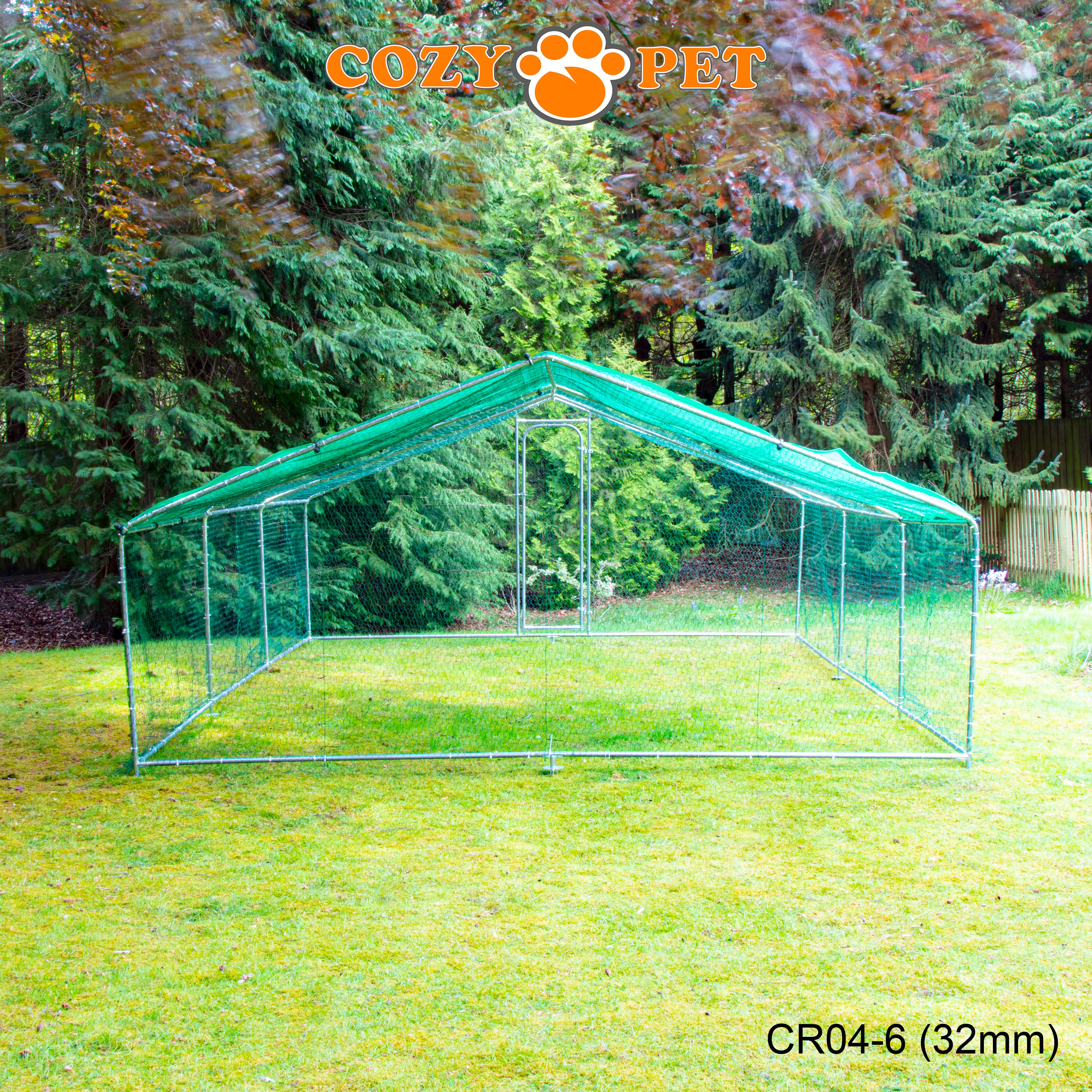 Chicken Run 4m X 6m 32mm Galvanised Steel Frame - CR04-6 (32mm)