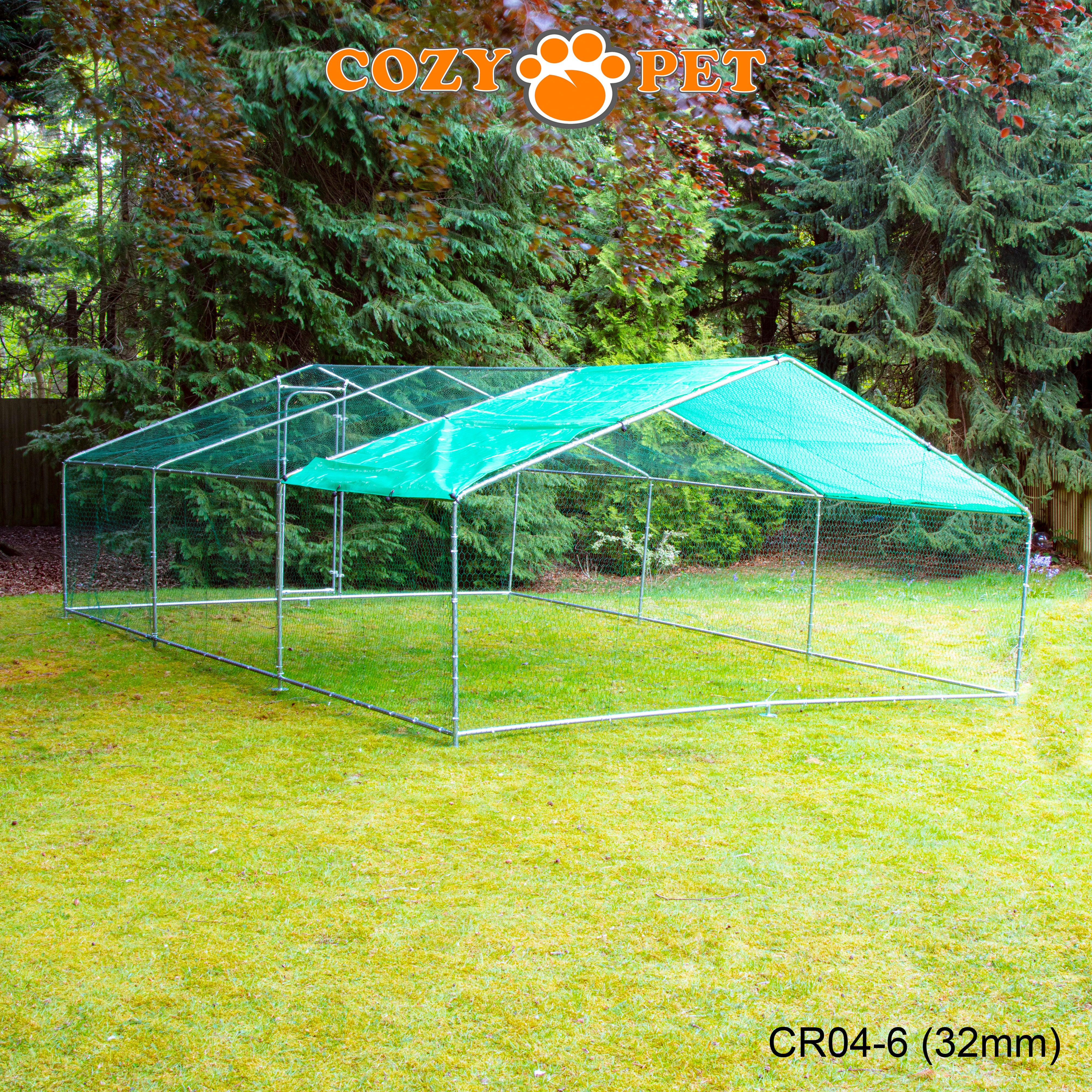 Chicken Run 4m X 6m 32mm Galvanised Steel Frame - CR04-6 (32mm)