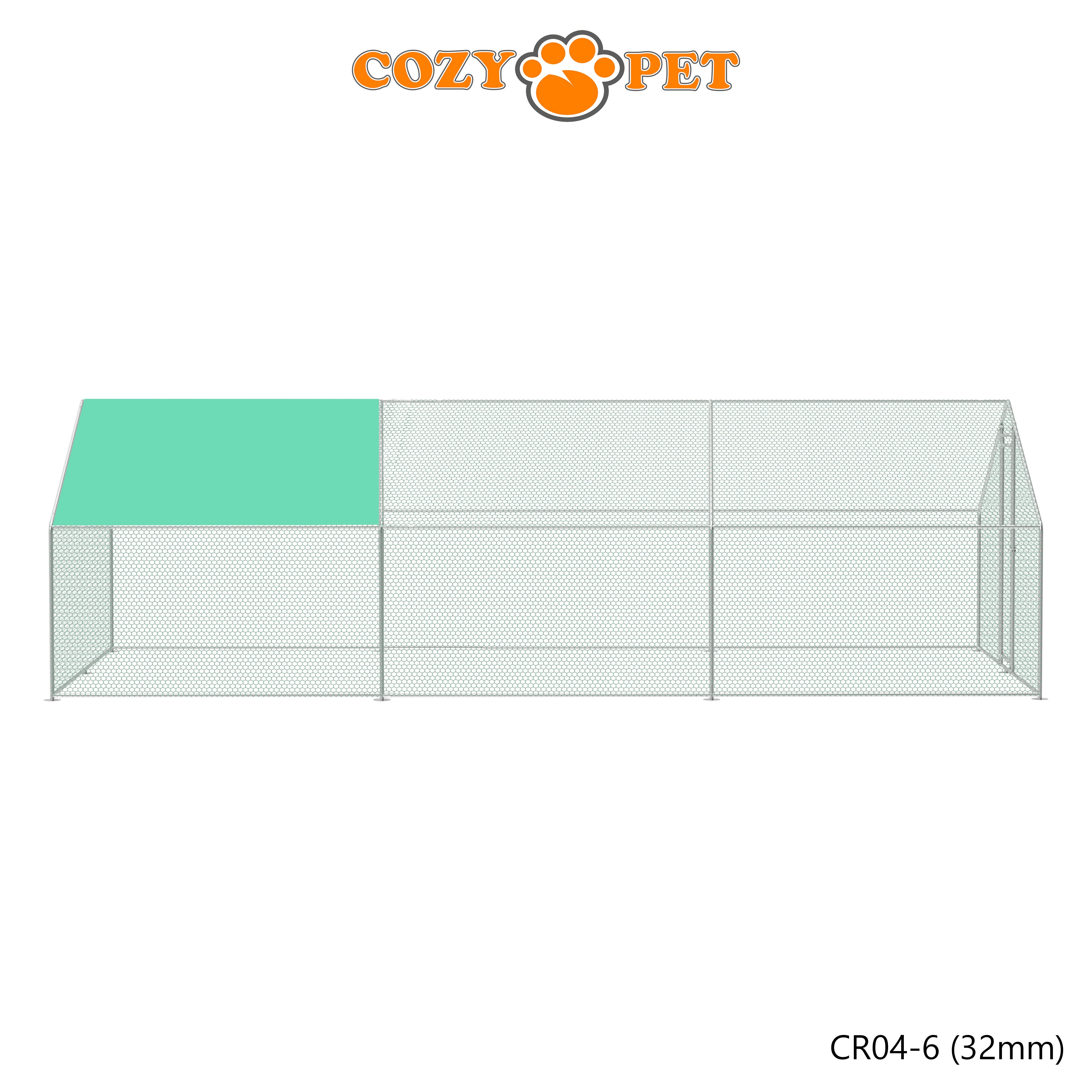Chicken Run 4m X 6m 32mm Galvanised Steel Frame - CR04-6 (32mm)