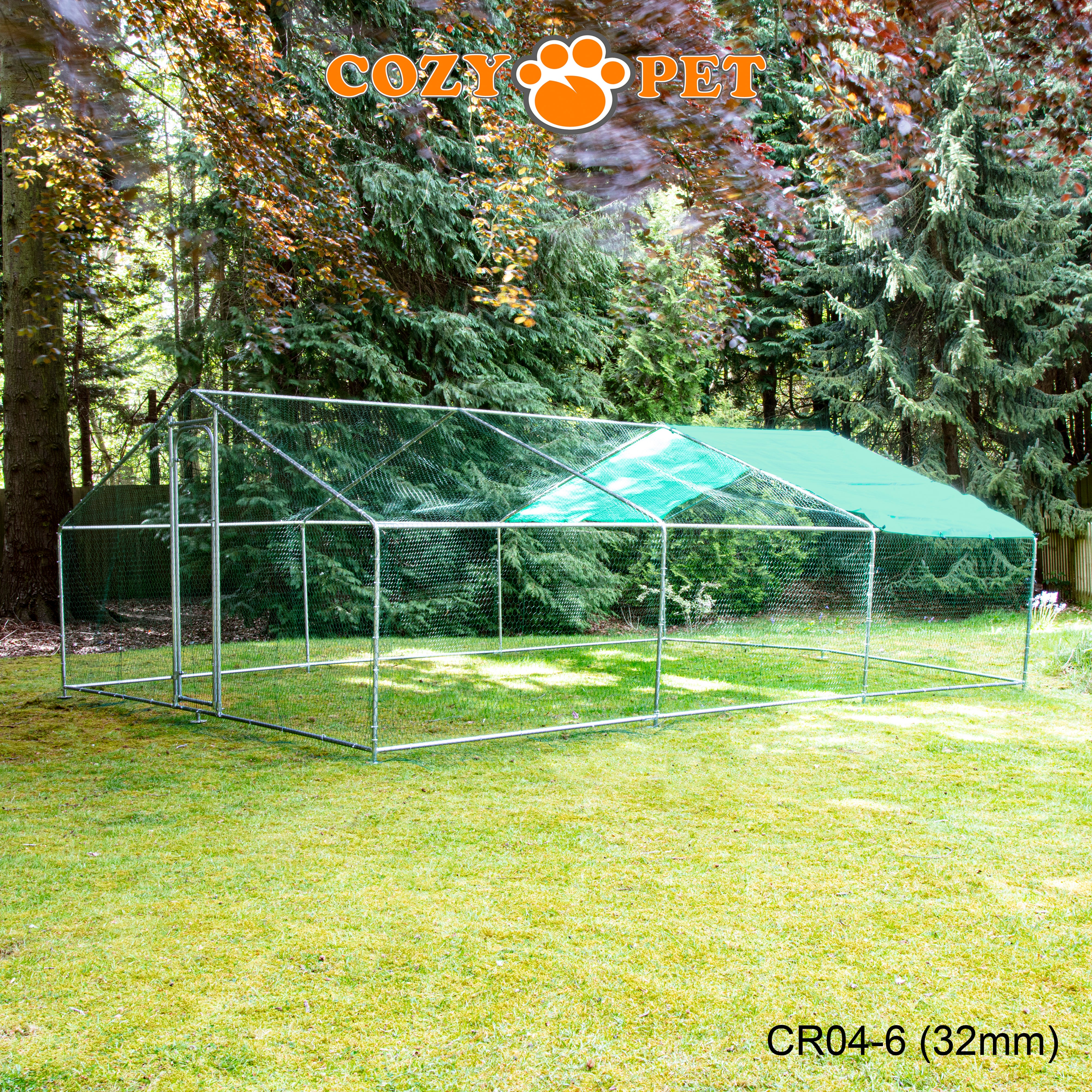 Chicken Run 4m X 6m 32mm Galvanised Steel Frame - CR04-6 (32mm)