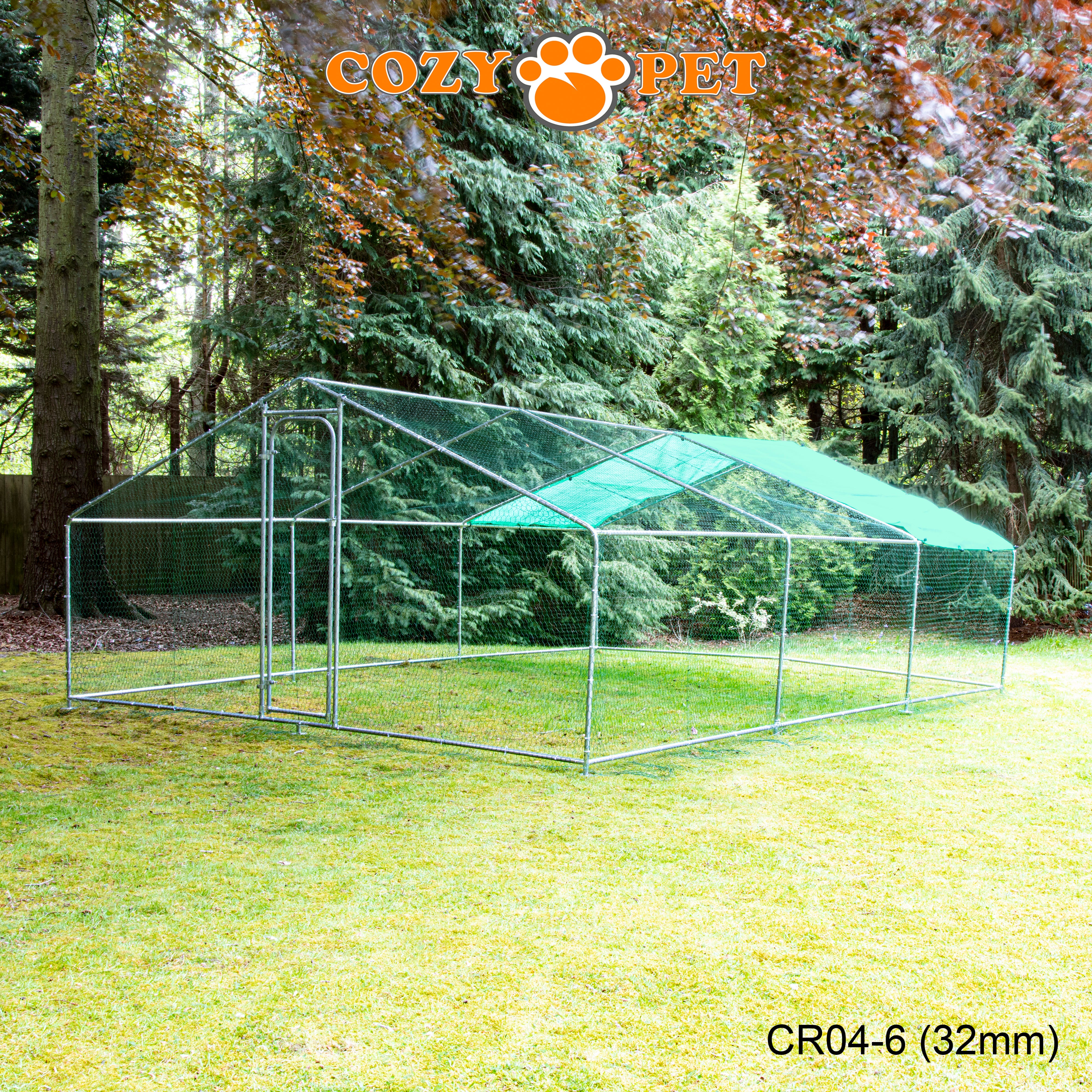 Chicken Run 4m X 6m 32mm Galvanised Steel Frame - CR04-6 (32mm)