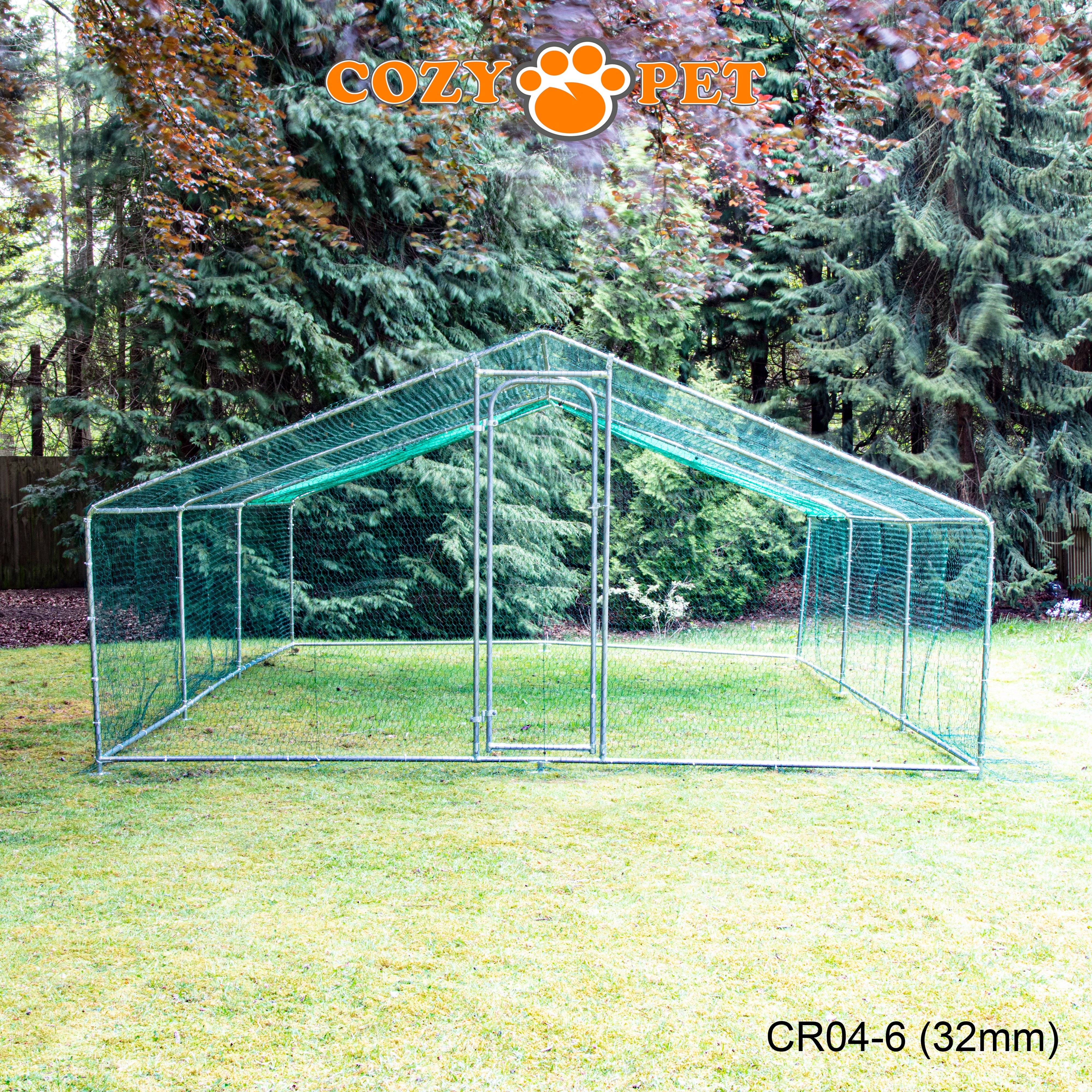 Chicken Run 4m X 6m 32mm Galvanised Steel Frame - CR04-6 (32mm)