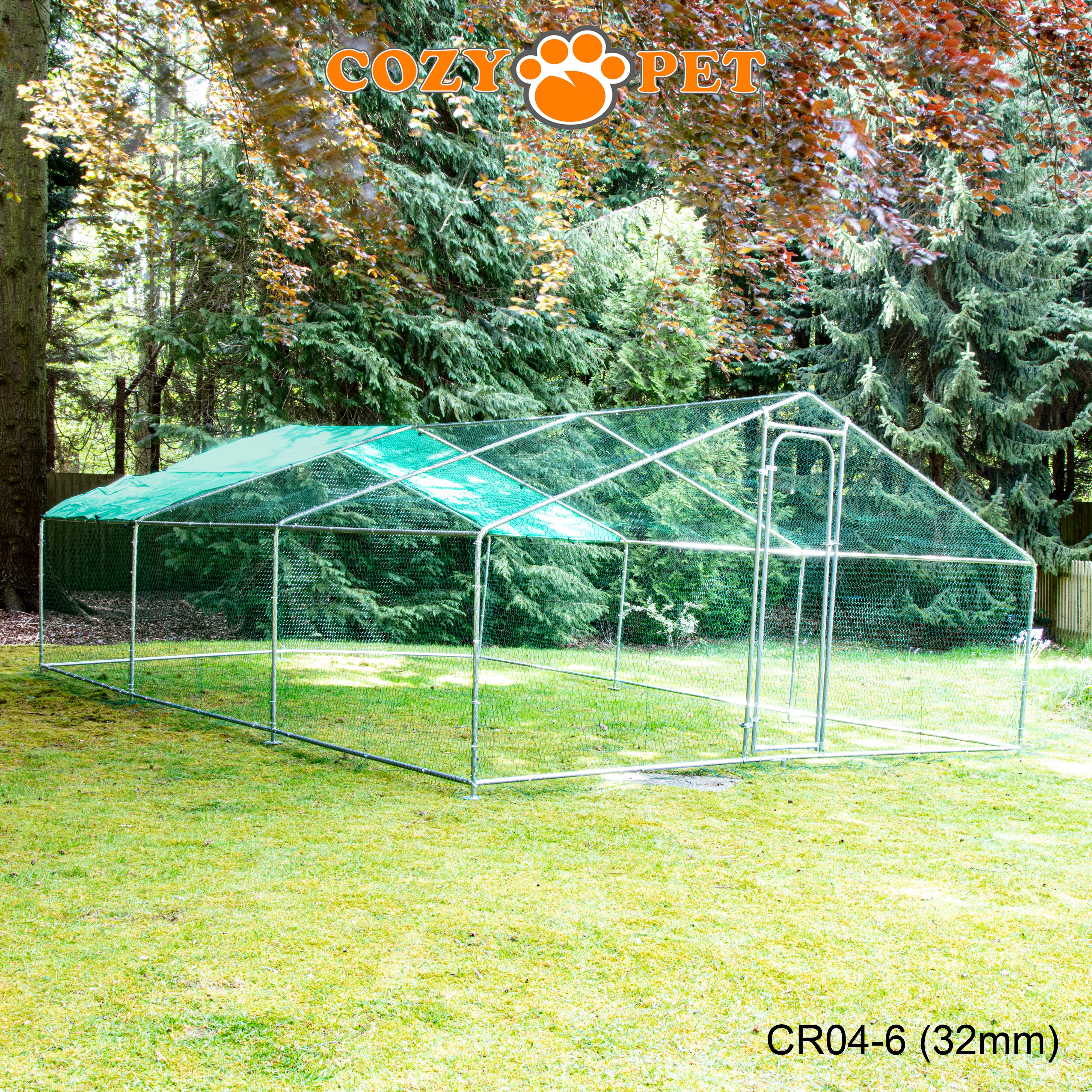 Chicken Run 4m X 6m 32mm Galvanised Steel Frame - CR04-6 (32mm)