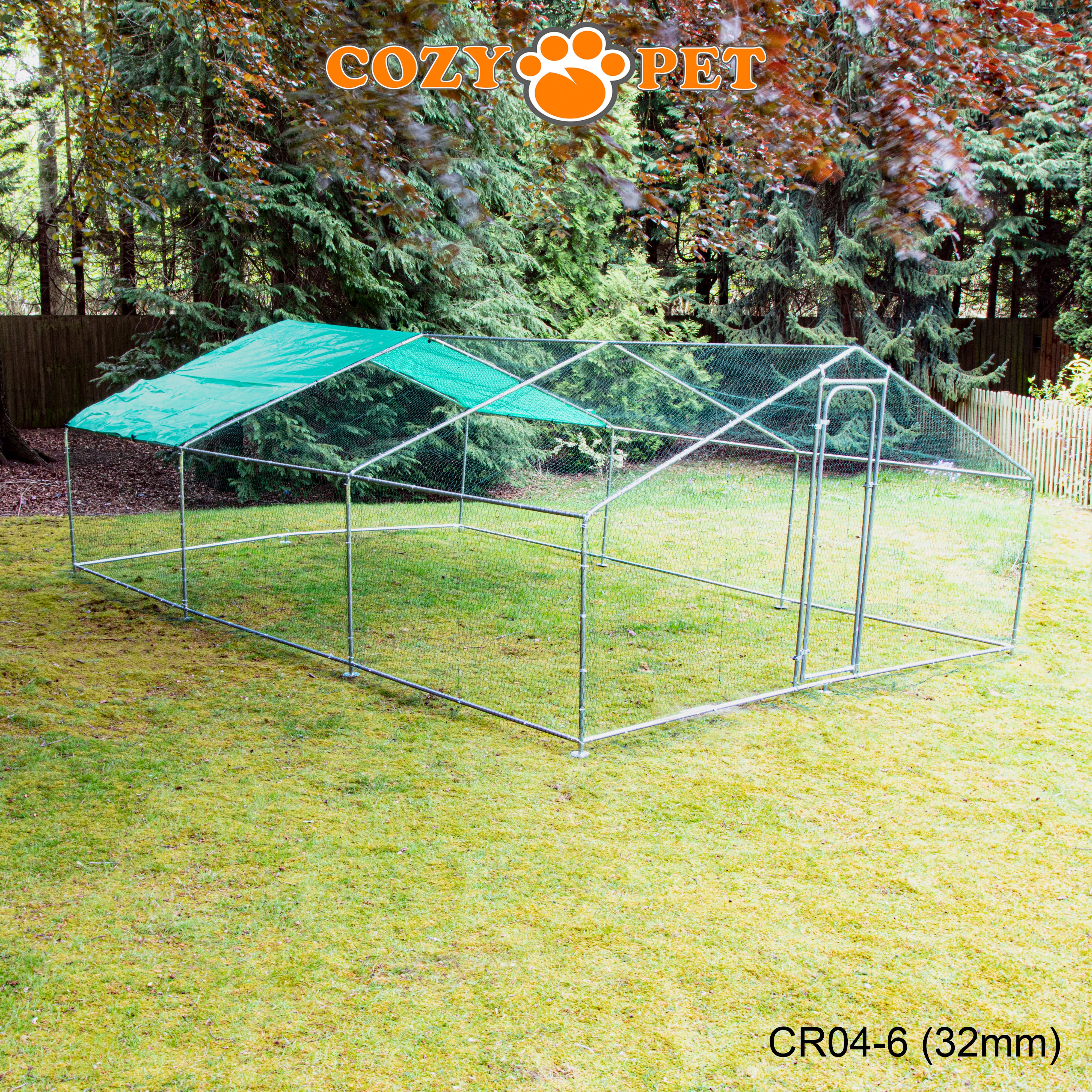 Chicken Run 4m X 6m 32mm Galvanised Steel Frame - CR04-6 (32mm)